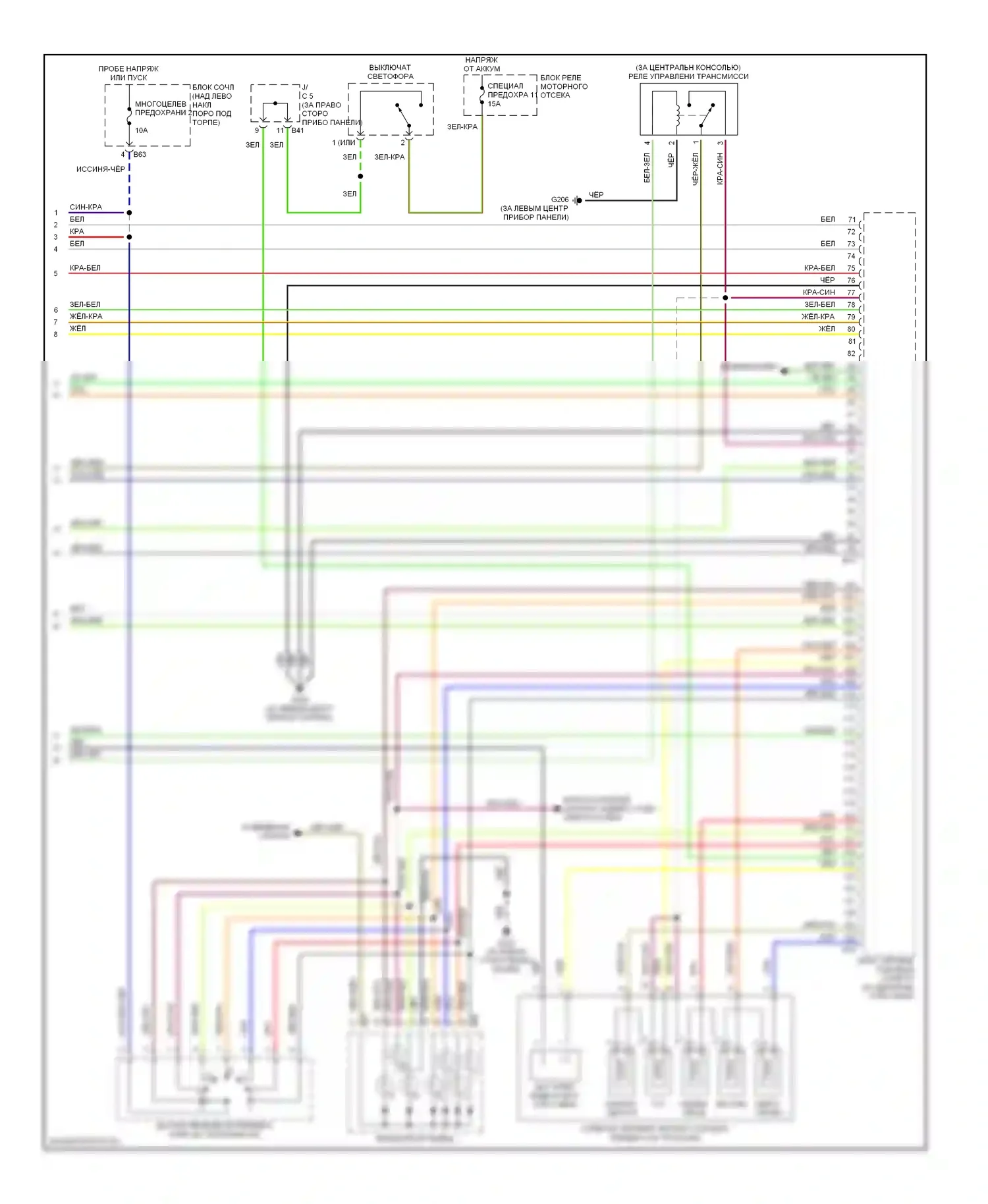 Mirage Mitsubishi V (1995-2003): Электросхема двигателя 1.8ls, с автоматической коробкой передач (4 из 4) 