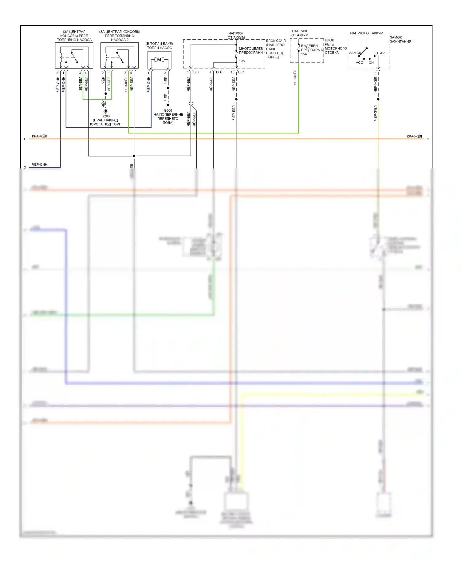 Mirage Mitsubishi V (1995-2003): Электросхема двигателя 1.8ls, с механической коробкой передач (2 из 3) 
