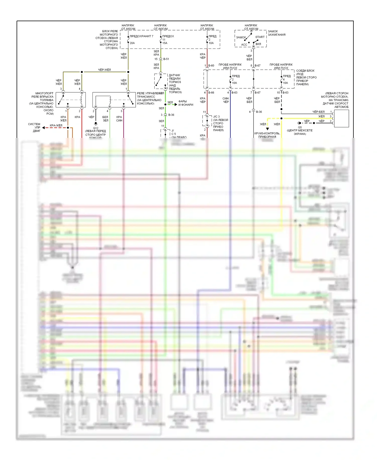 Mirage Mitsubishi V (1995-2003): Электросхема автоматической коробки передач 