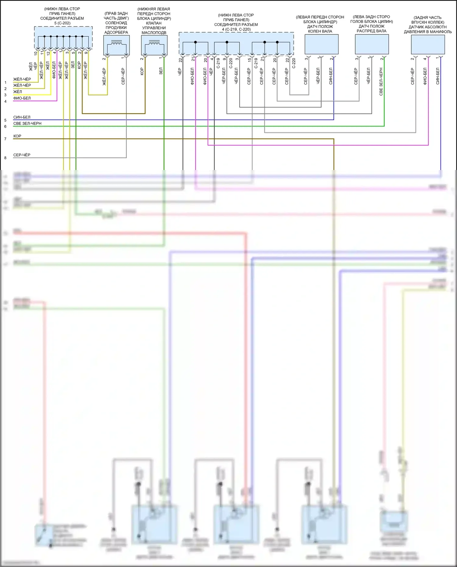 Mirage Mitsubishi VI рестайлинг 2 (2019-2024): Электросхема двигателя 1.2l (2 из 4) 