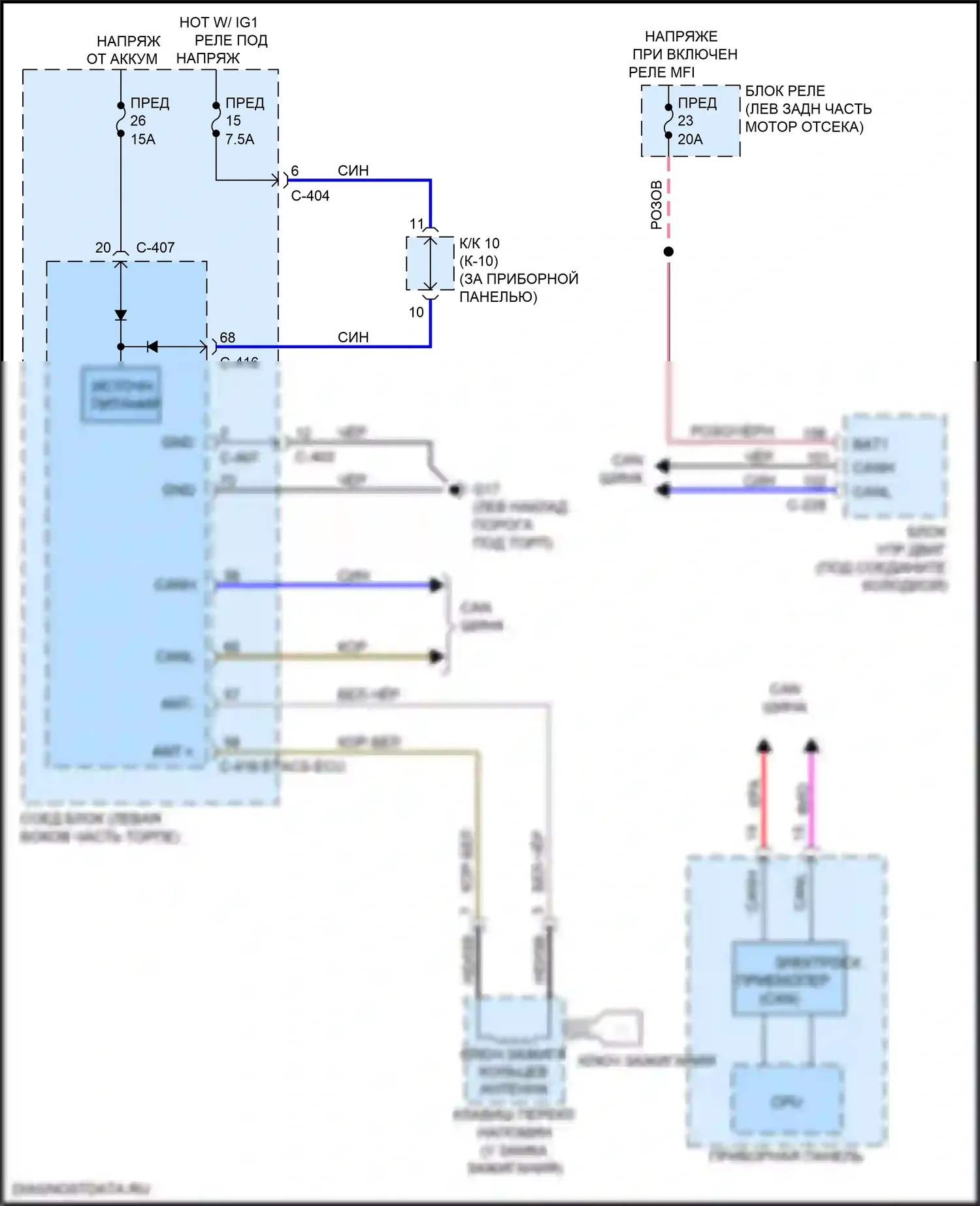 Mirage Mitsubishi VI рестайлинг 2 (2019-2024): Электросхема иммобилайзера 