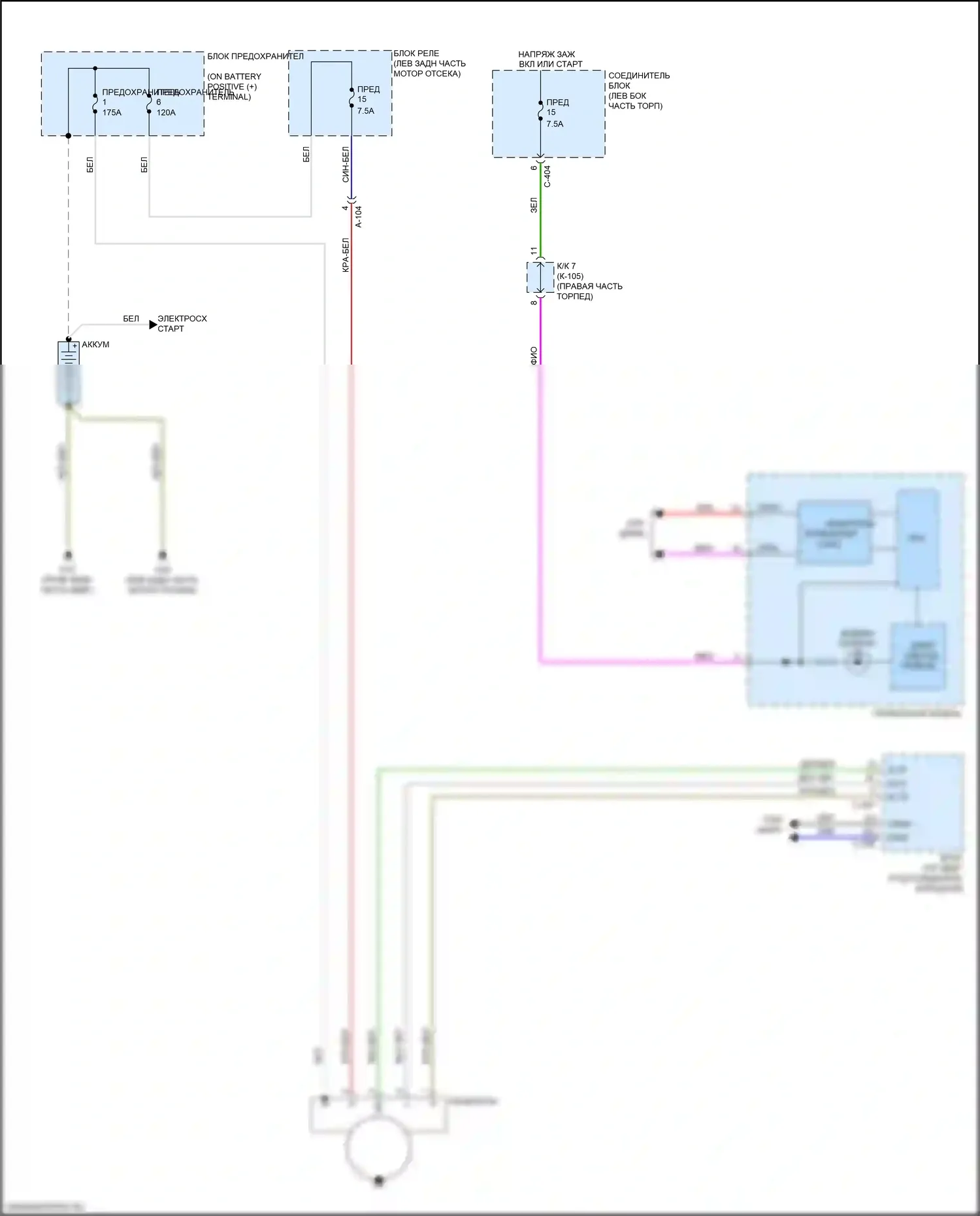 Mirage Mitsubishi VI рестайлинг (2015-2020): Электросхема генератора 
