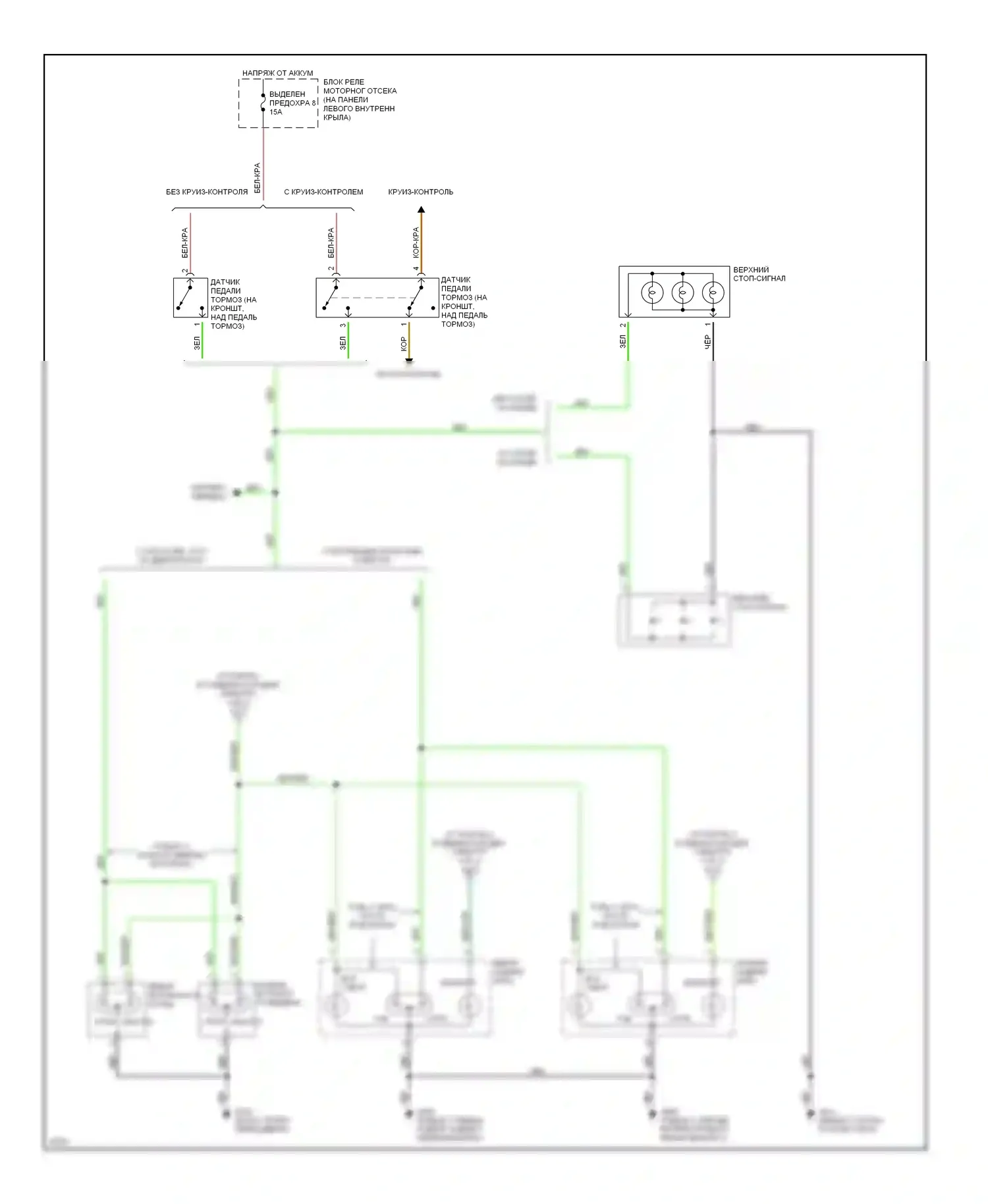 Montero Mitsubishi II (1991-2000): Электросхема фар и фонарей (2 из 2) 
