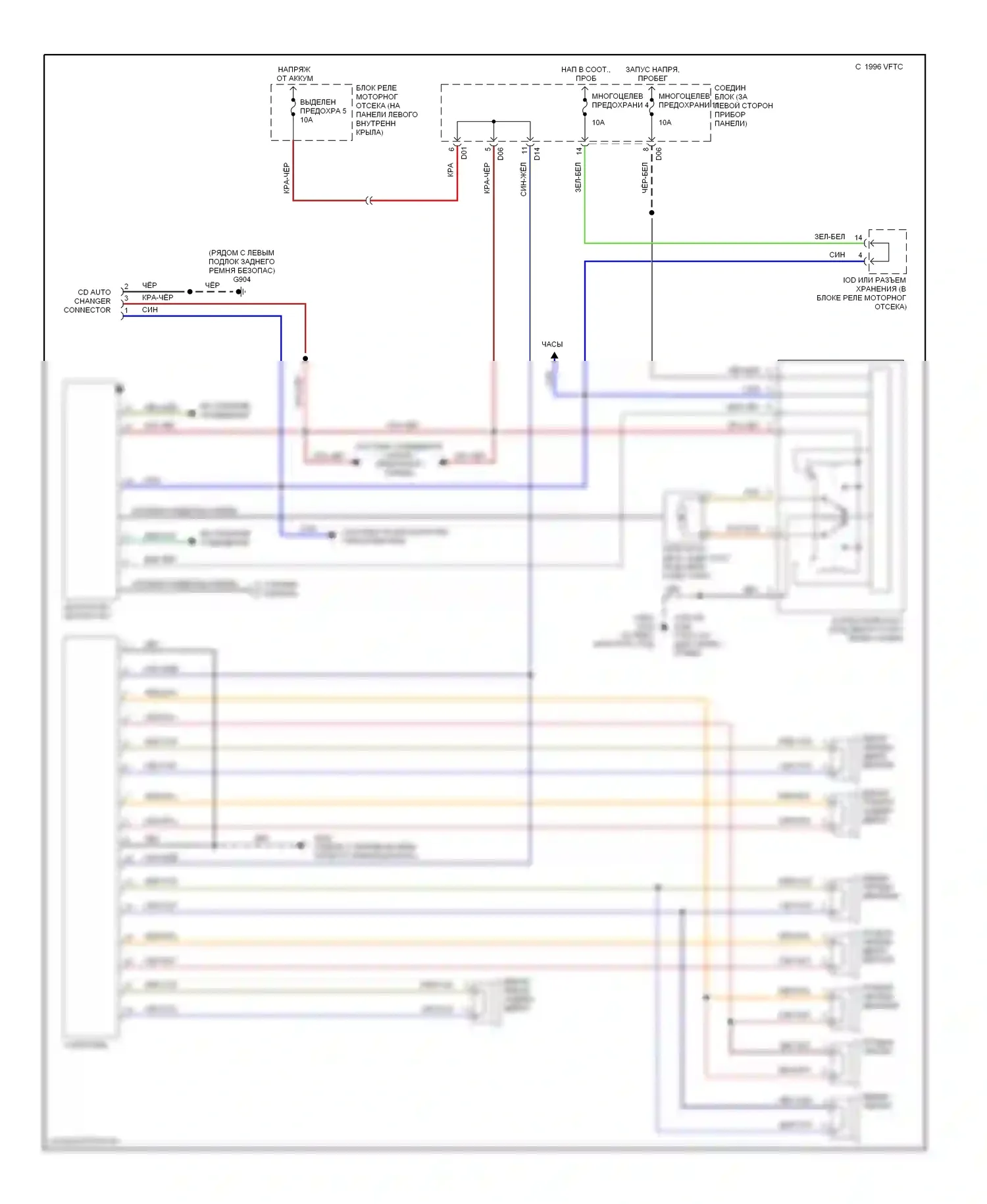 Montero Mitsubishi II (1991-2000): Электросхемы радиосвязи с усилителем 