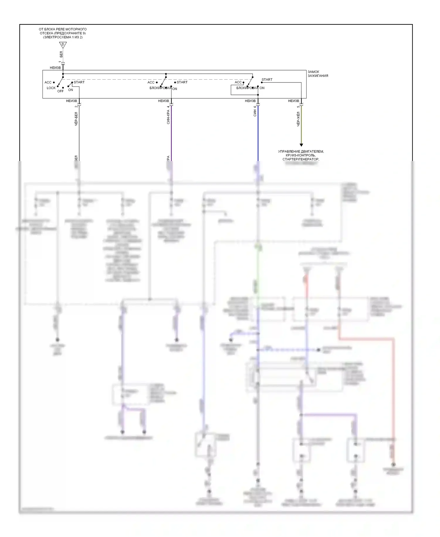 Montero Mitsubishi III (1999-2006): Электросхема блока предохранителей реле (2 из 2) 