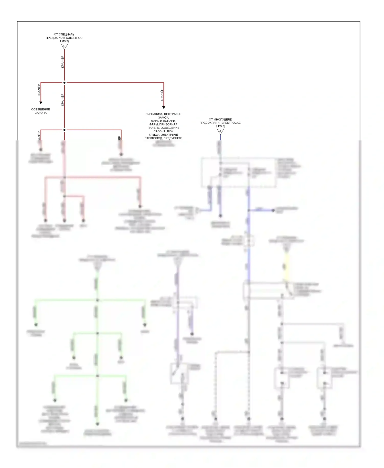 Montero Mitsubishi III (1999-2006): Электросхема блока предохранителей реле (3 из 3) 
