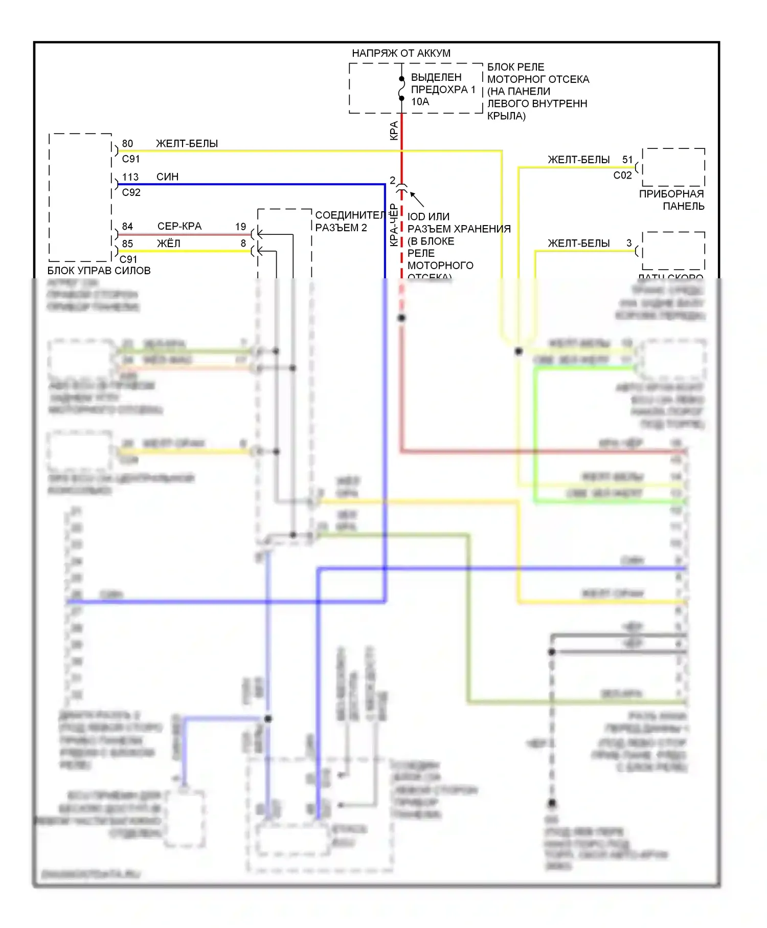 Montero Mitsubishi III (1999-2006): Can шина электросхема 