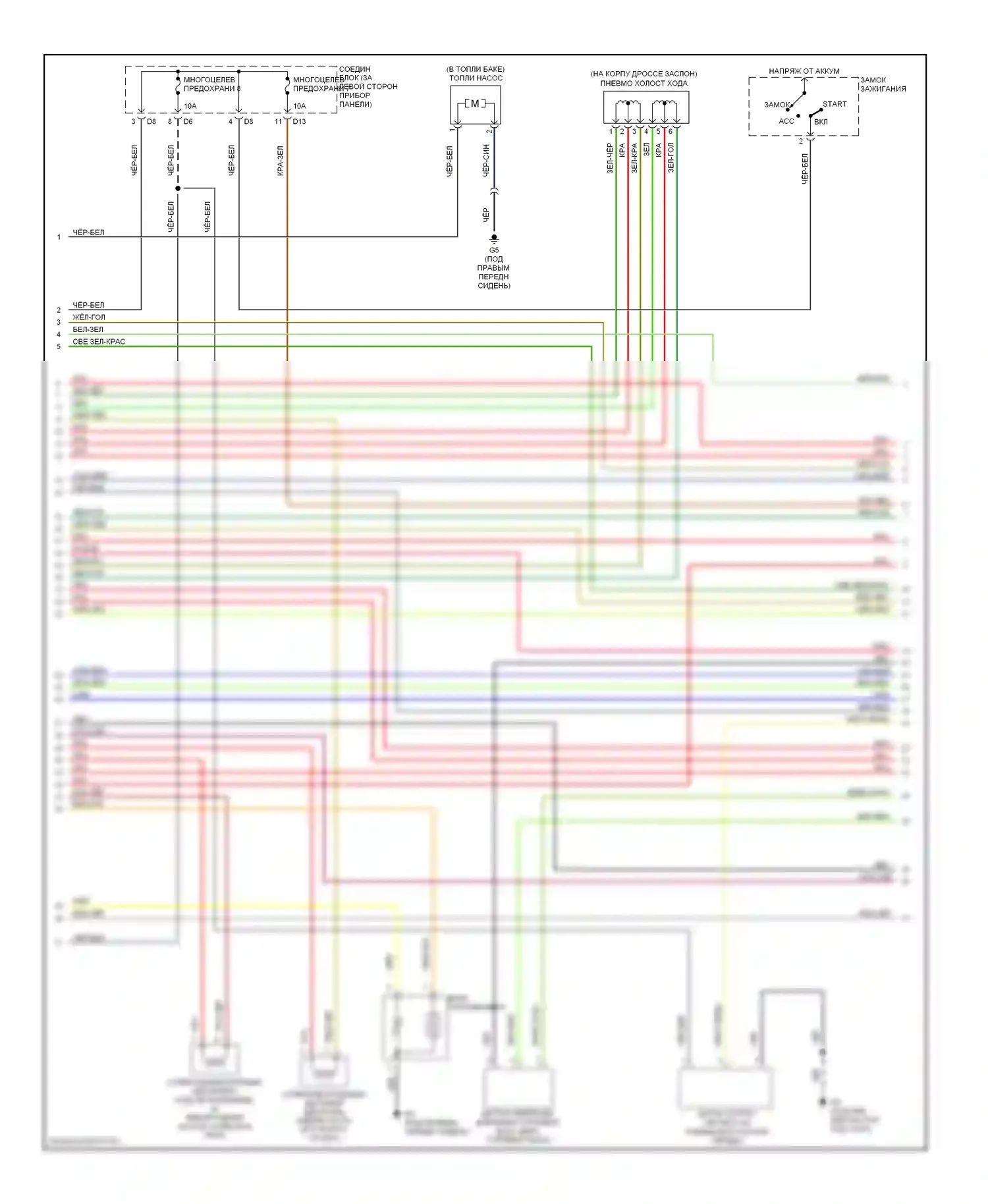 Montero Mitsubishi III (1999-2006): Электросхема двигателя 3.5l (2 из 4) 
