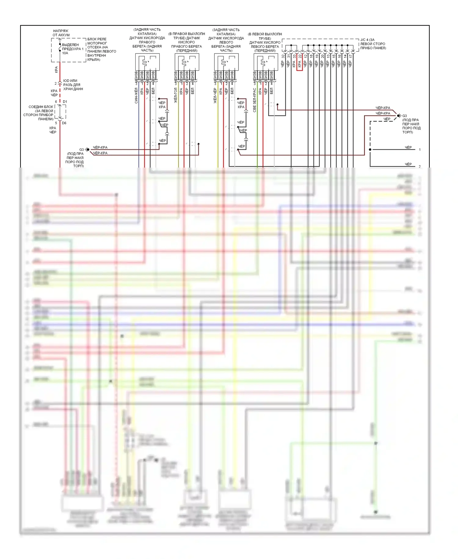 Montero Mitsubishi III (1999-2006): Электросхема двигателя 3.5l (3 из 4) 