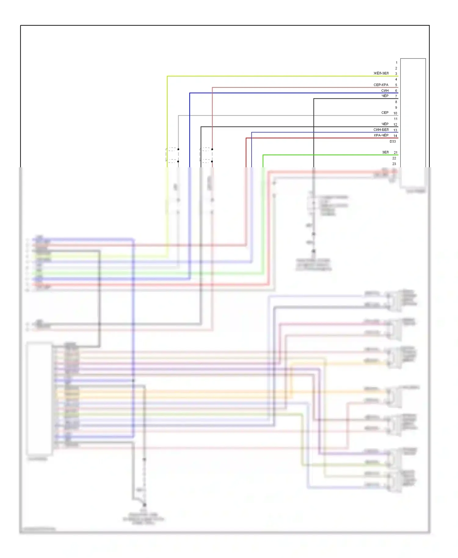 Montero Mitsubishi III (1999-2006): Электросхема видеосистемы (2 из 2) 