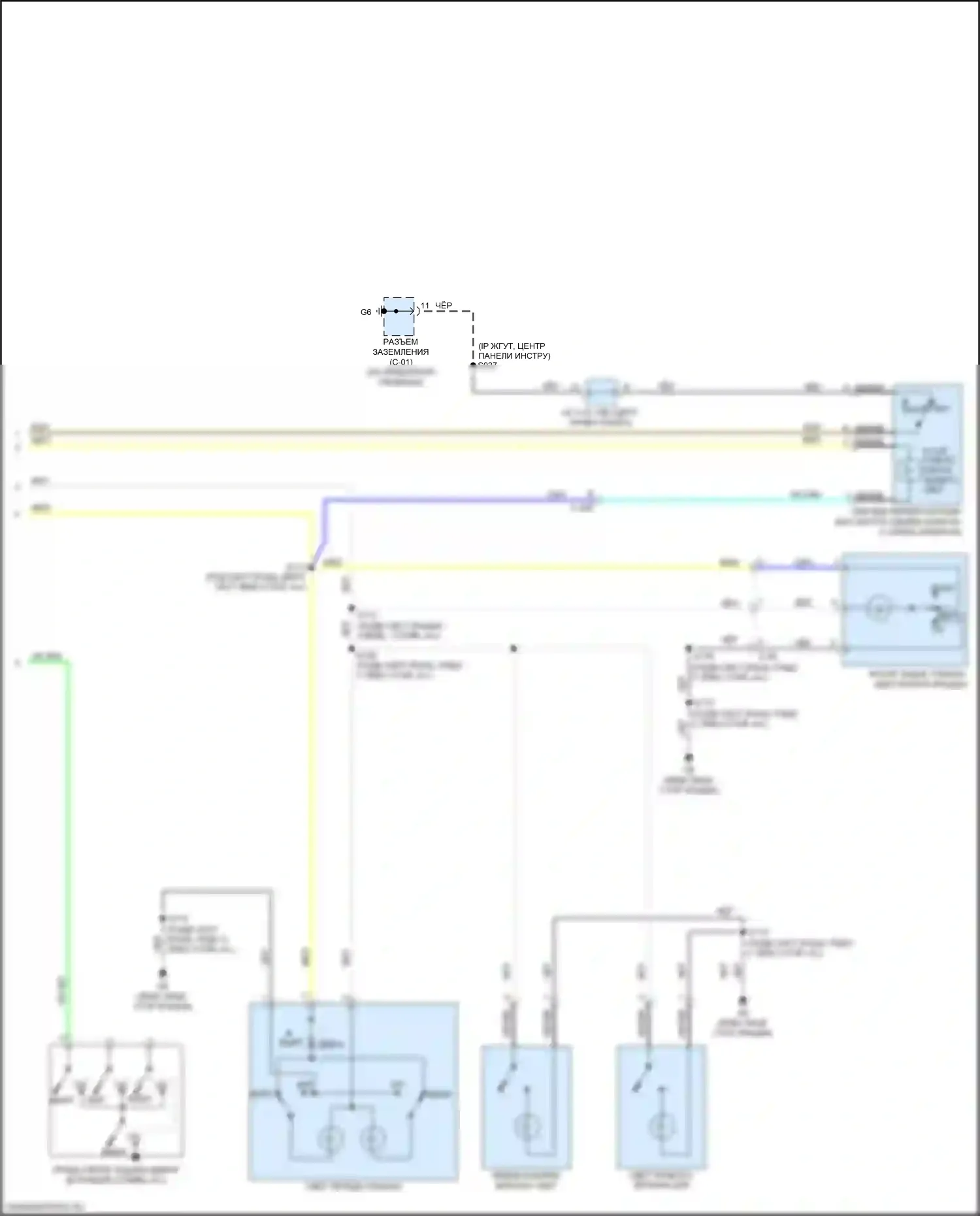 Outlander Sport Mitsubishi I рестайлинг 2 (2015-2019): Электросхема освещения салона (2 из 2) 