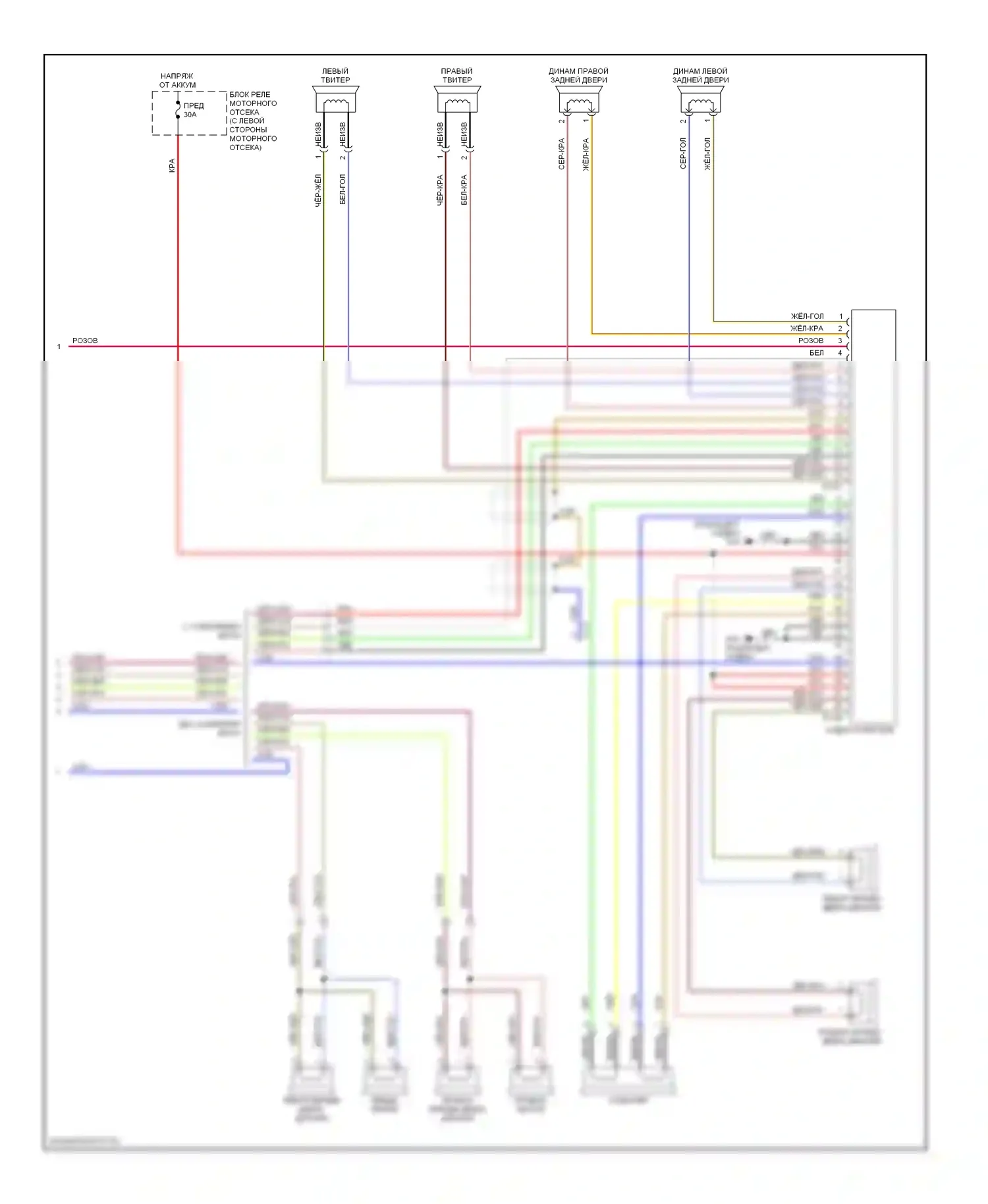 Outlander Mitsubishi I (2002-2009): Электросхема навигации, с задней мультимедии (3 из 3) 