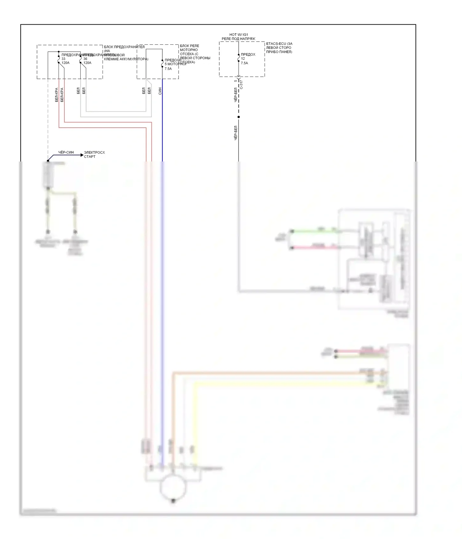 Outlander Mitsubishi II (2005-2009): Электросхема генератора 