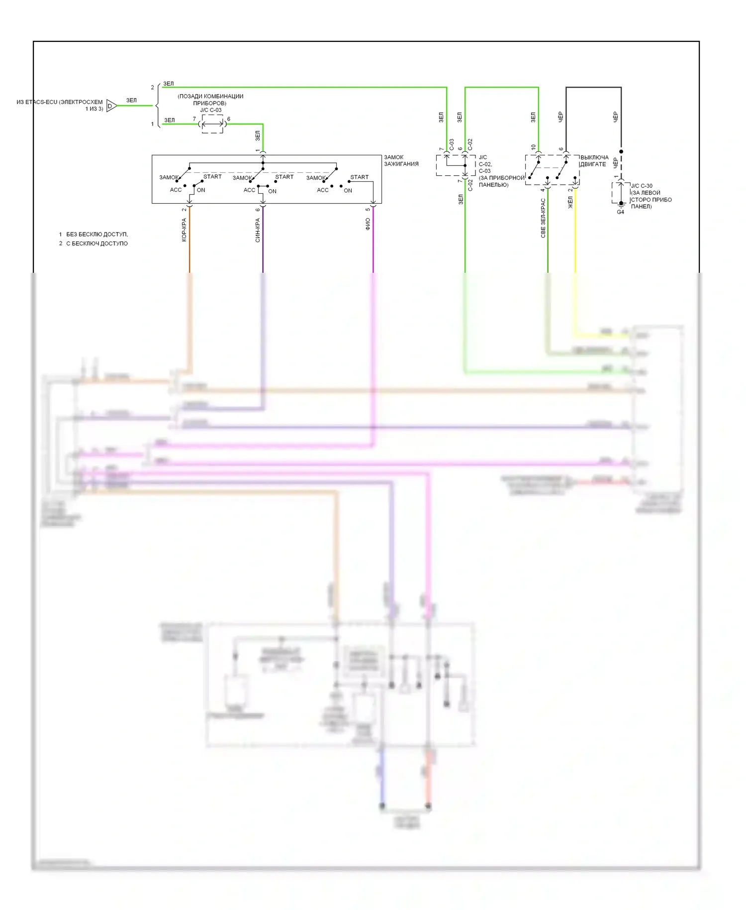 Outlander Mitsubishi III рестайлинг (2014-2015): Электросхема блока предохранителей реле (3 из 3) 