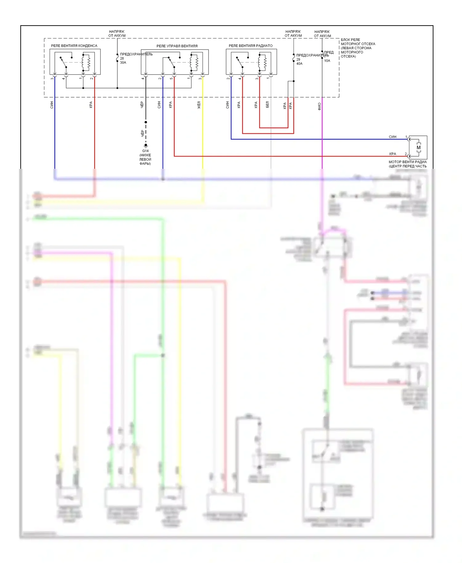 Outlander Mitsubishi III рестайлинг (2014-2015): Электросхема климат контроля (2 из 2) 
