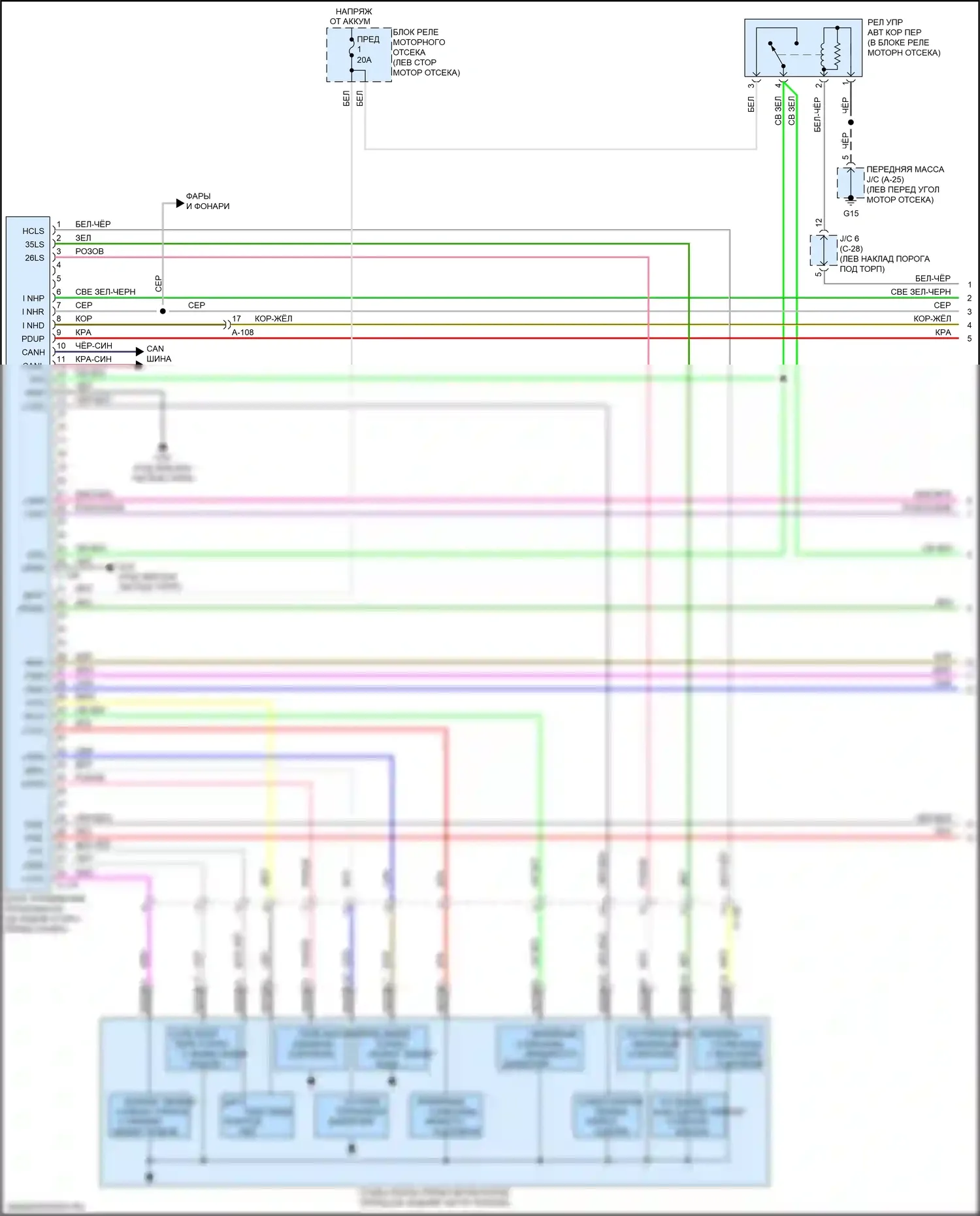 Outlander Mitsubishi III рестайлинг 2 (2015-2018): Электросхема автоматической коробки передач (1 из 2) 