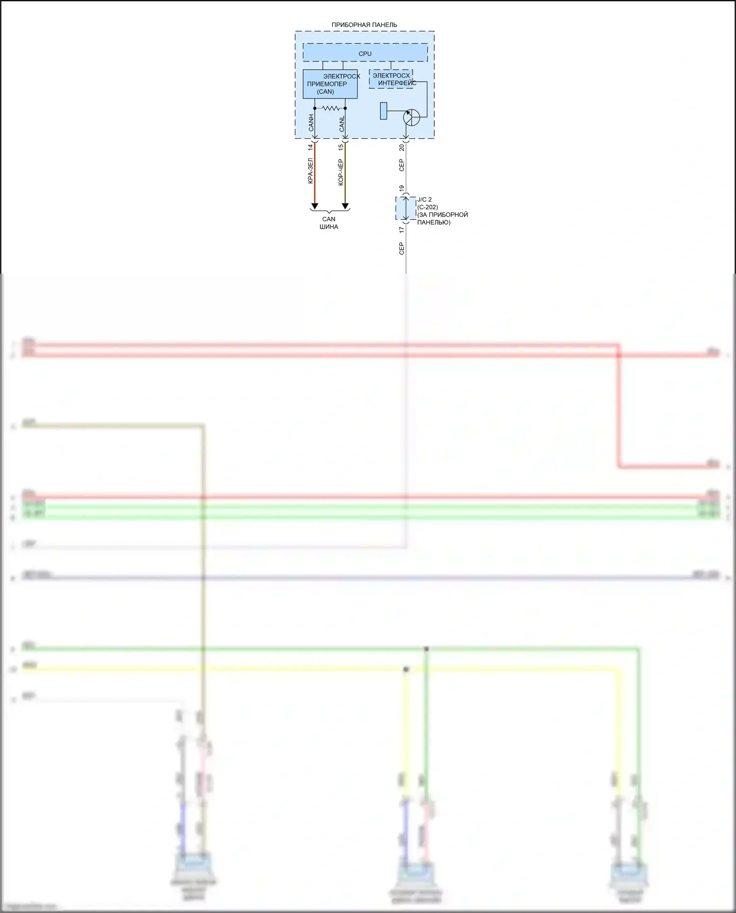 Outlander Mitsubishi III рестайлинг 3 (2018-2024): Смартфон ссылка дисплей аудио электросхема, без усилителя (2 из 4) 