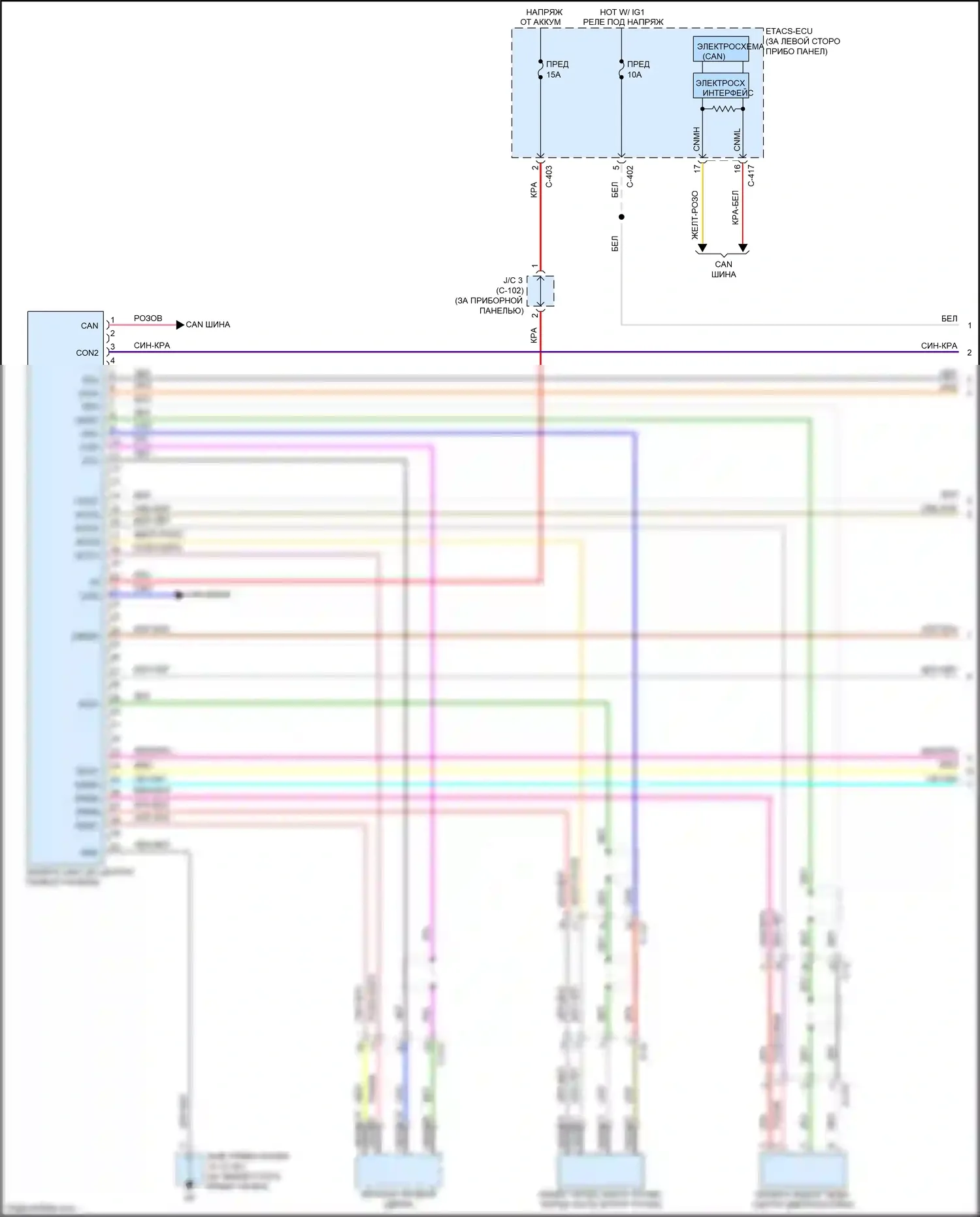 Outlander Mitsubishi III рестайлинг 3 (2018-2024): Электросхема мультикамер (1 из 2) 