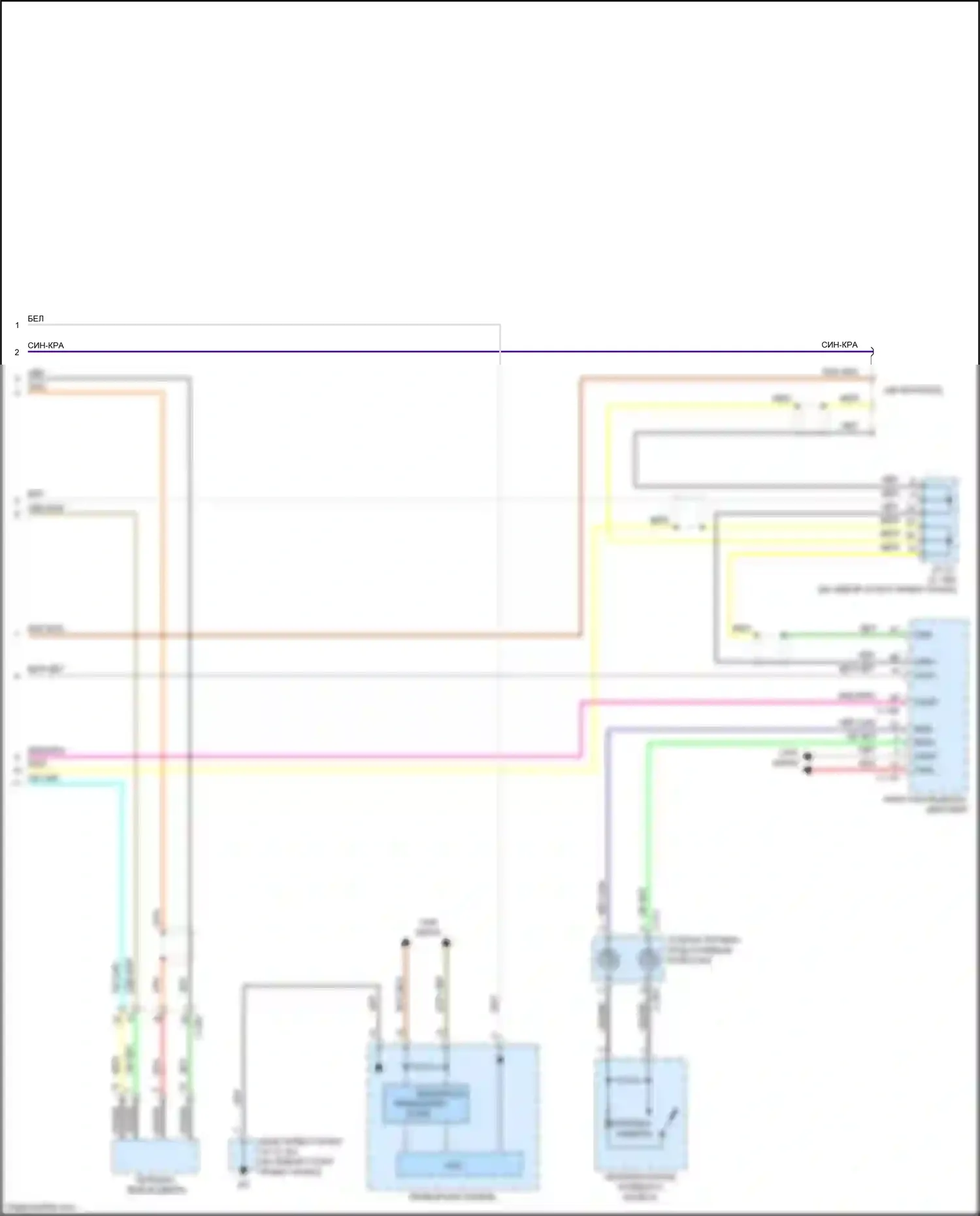Outlander Mitsubishi III рестайлинг 3 (2018-2024): Электросхема мультикамер (2 из 2) 