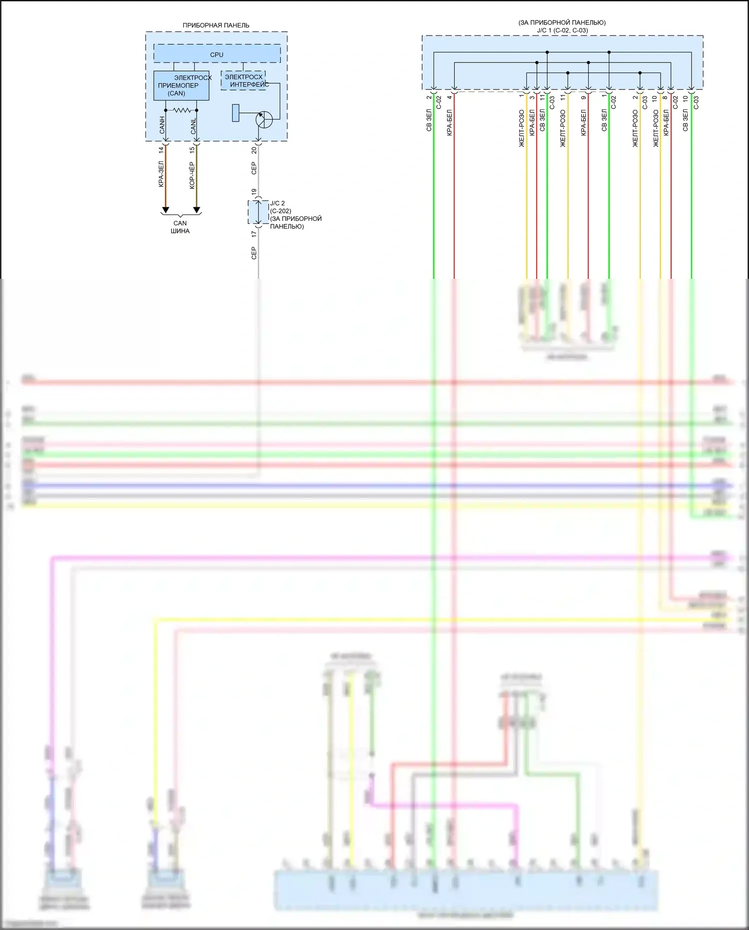 Outlander Mitsubishi III рестайлинг 3 (2018-2024): Электросхема навигации, с усилителем (2 из 4) 
