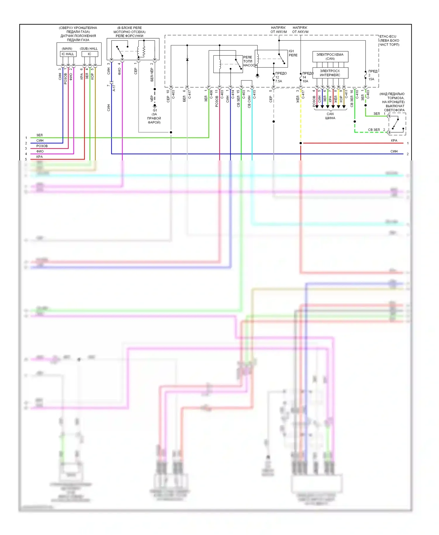 Outlander Mitsubishi III (2012-2015): Электросхема двигателя 2.0l (2 из 4) 