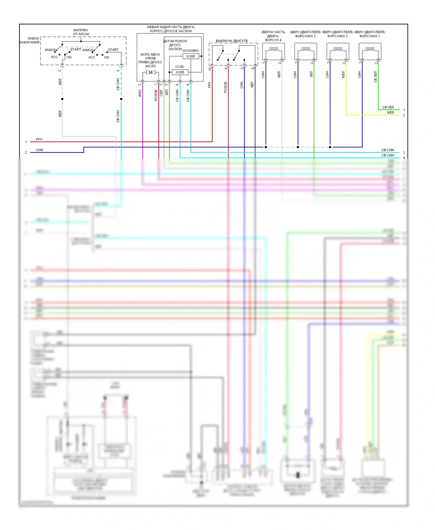 Outlander Mitsubishi III (2012-2015): Электросхема двигателя 2.0l (3 из 4) 