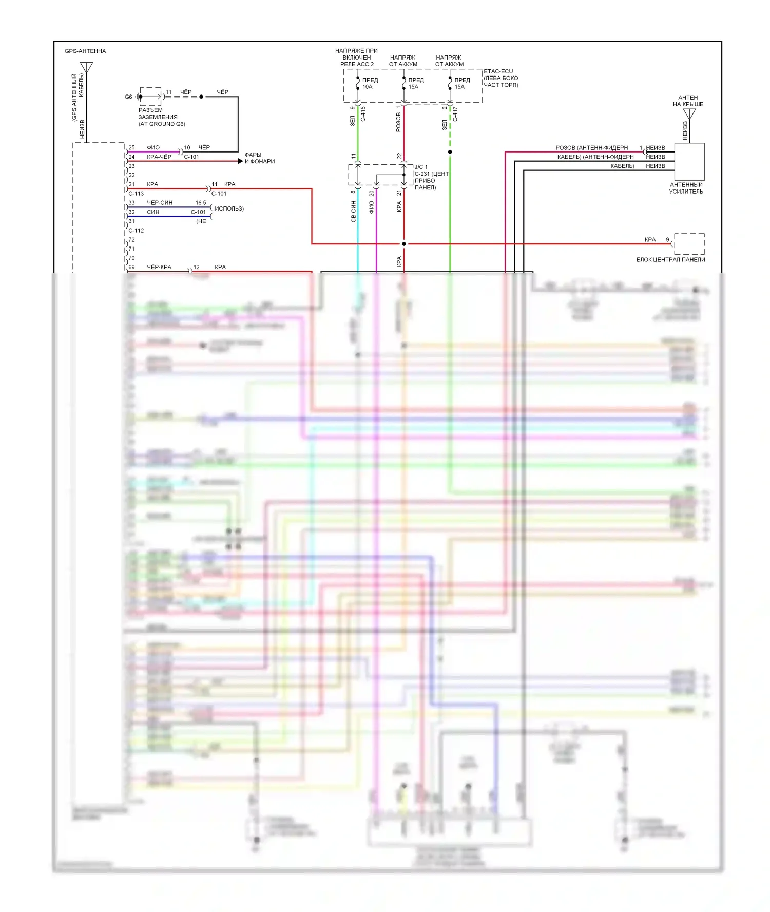 Outlander Mitsubishi III (2012-2015): Электросхема навигации (1 из 3) 