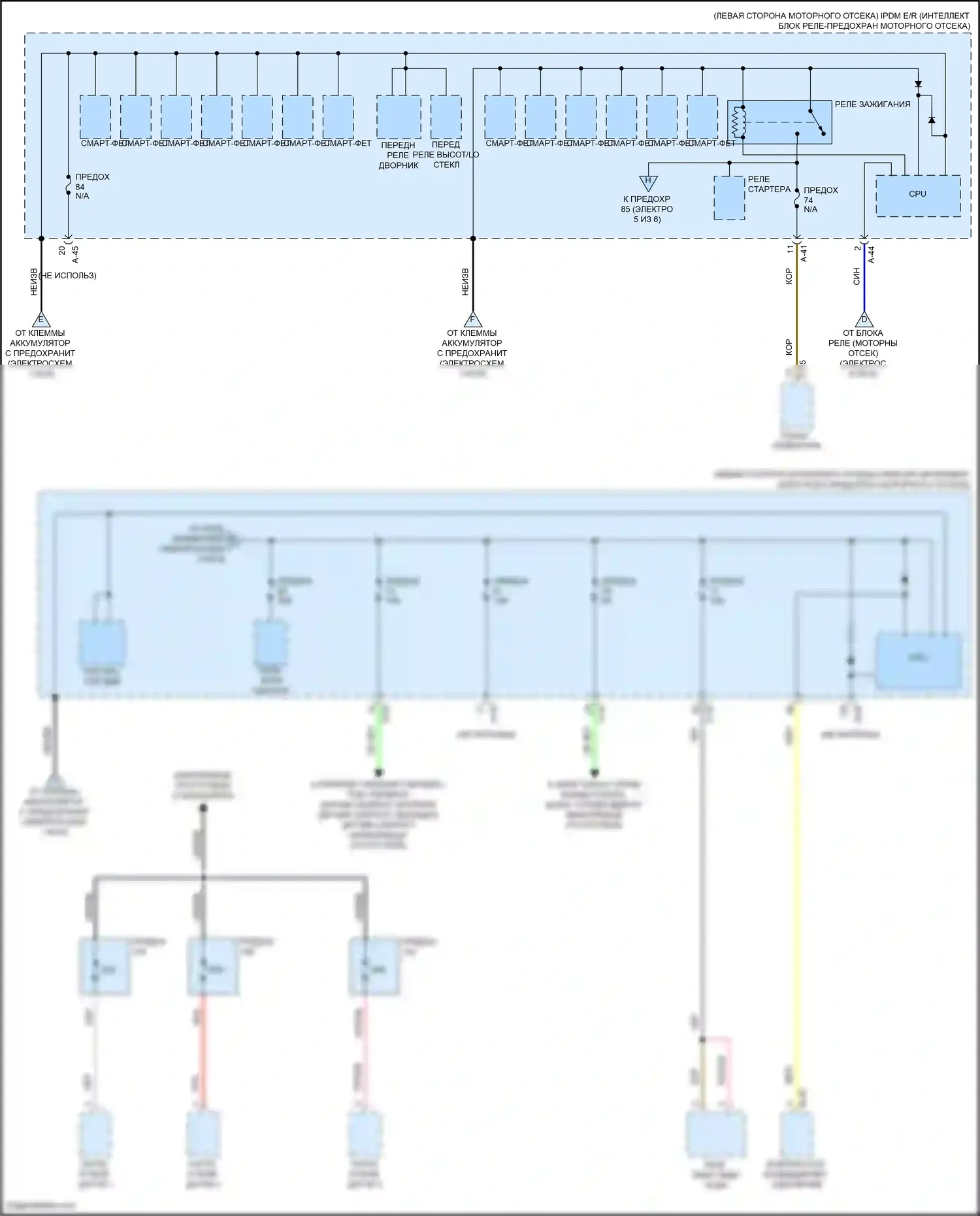 Outlander Mitsubishi IV (2021-2024): Электросхема блока предохранителей реле (5 из 6) 
