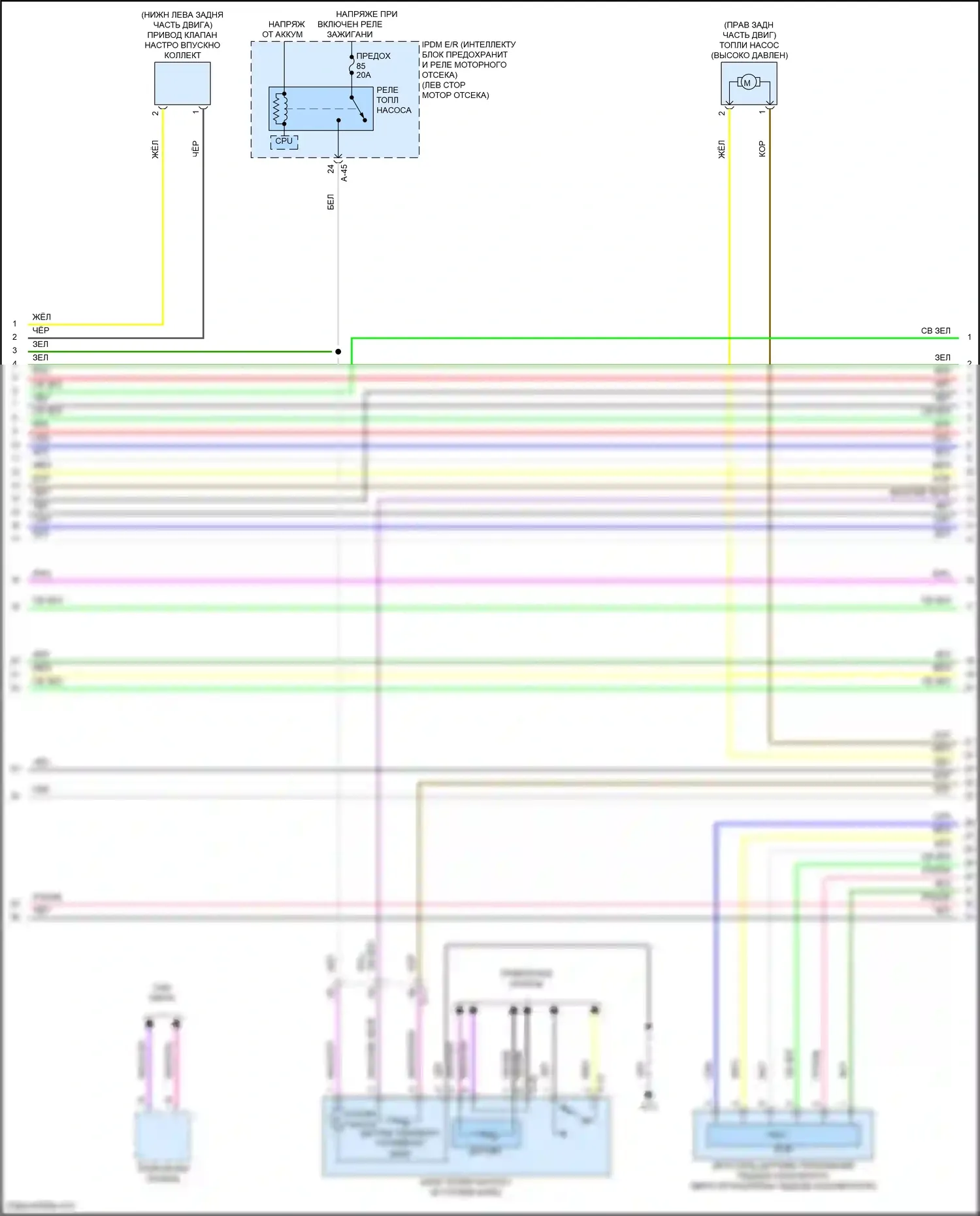 Outlander Mitsubishi IV (2021-2024): Электросхема двигателя 2.5l (4 из 8) 