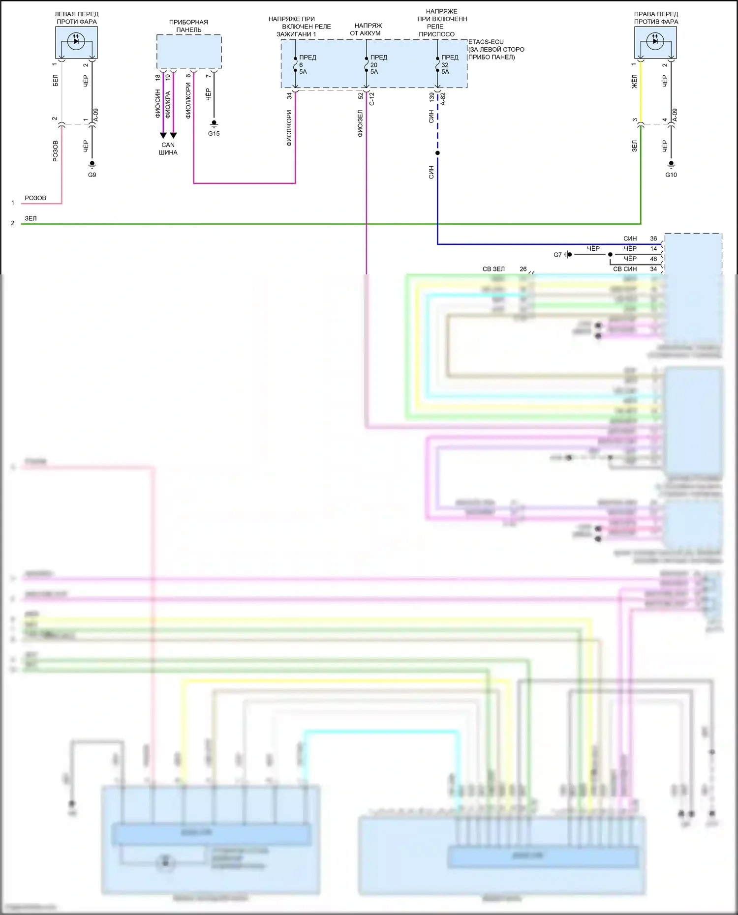 Outlander Mitsubishi IV (2021-2024): Электросхема фар (2 из 2) 
