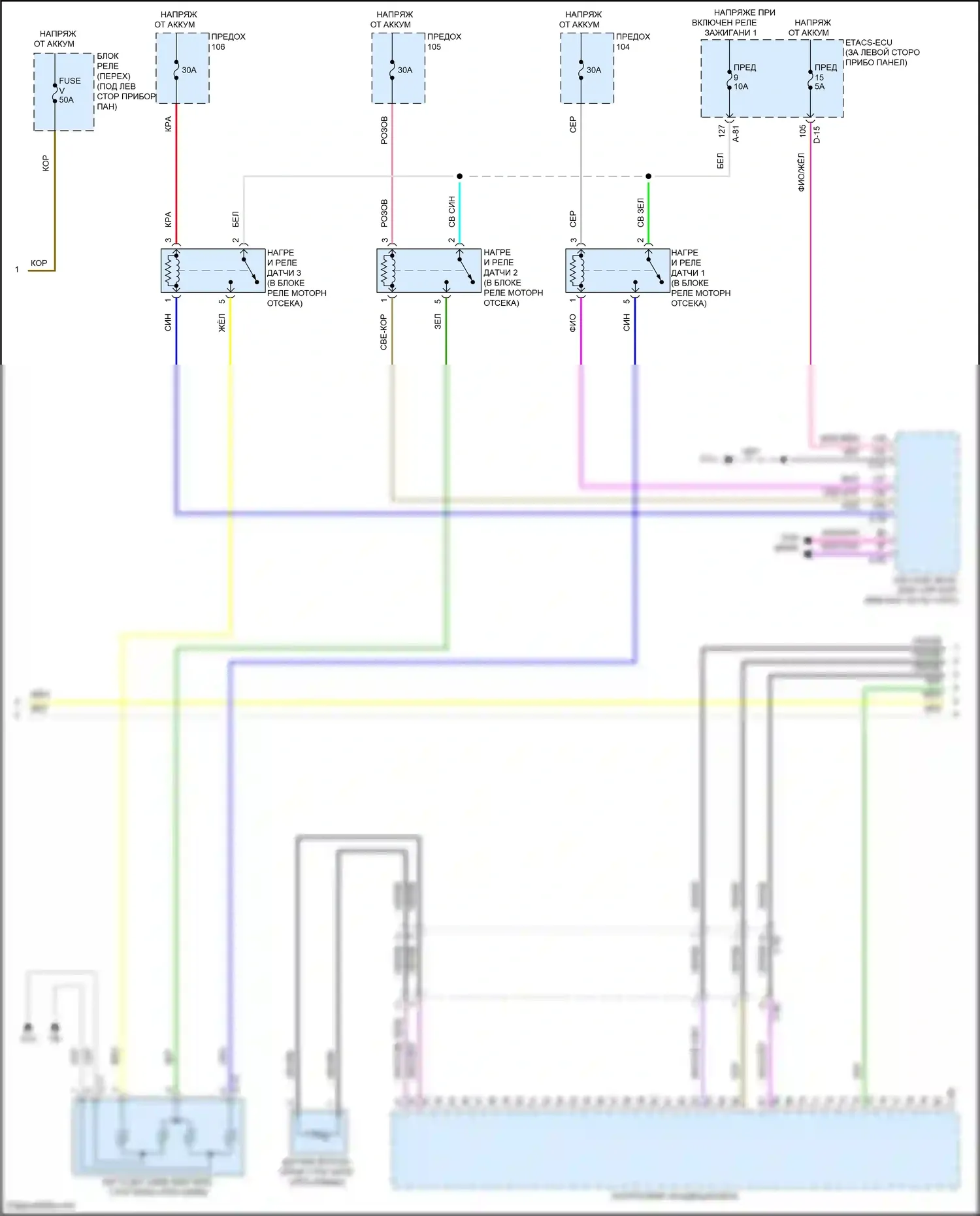 Outlander Mitsubishi IV (2021-2024): Электросхема климат контроля (2 из 3) 