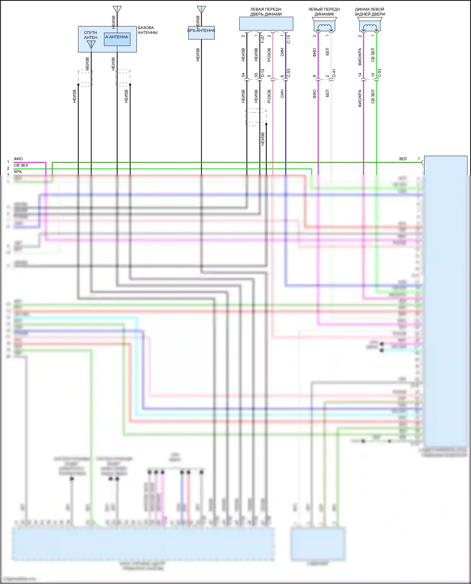 Outlander Mitsubishi IV (2021-2024): Электросхема навигации, с bose (3 из 3) 