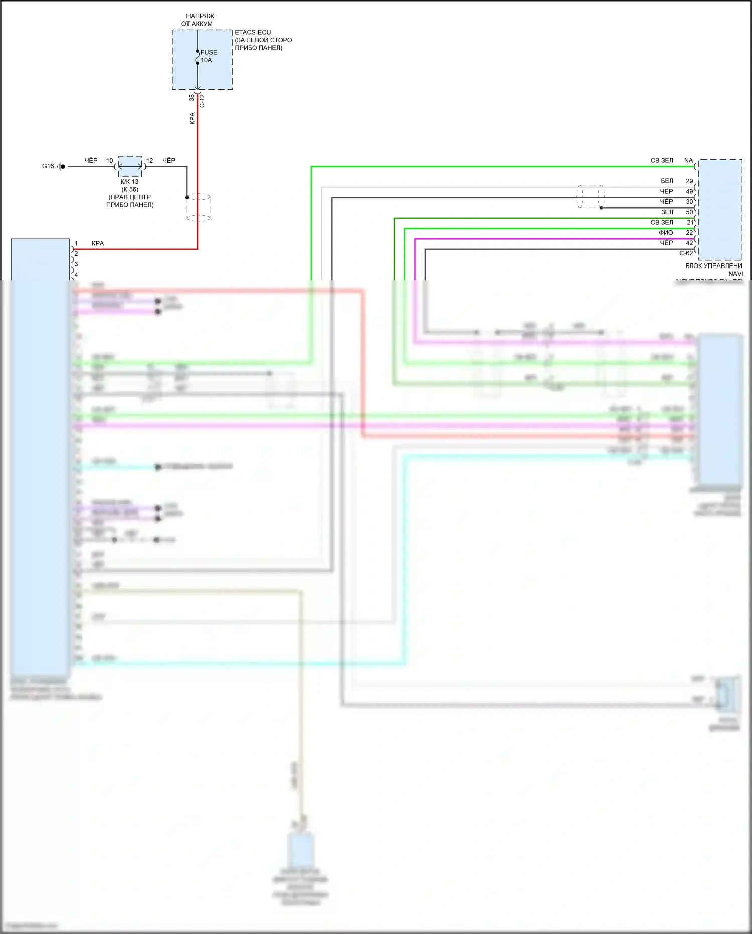 Outlander Mitsubishi IV (2021-2024): Электросхема телематики 