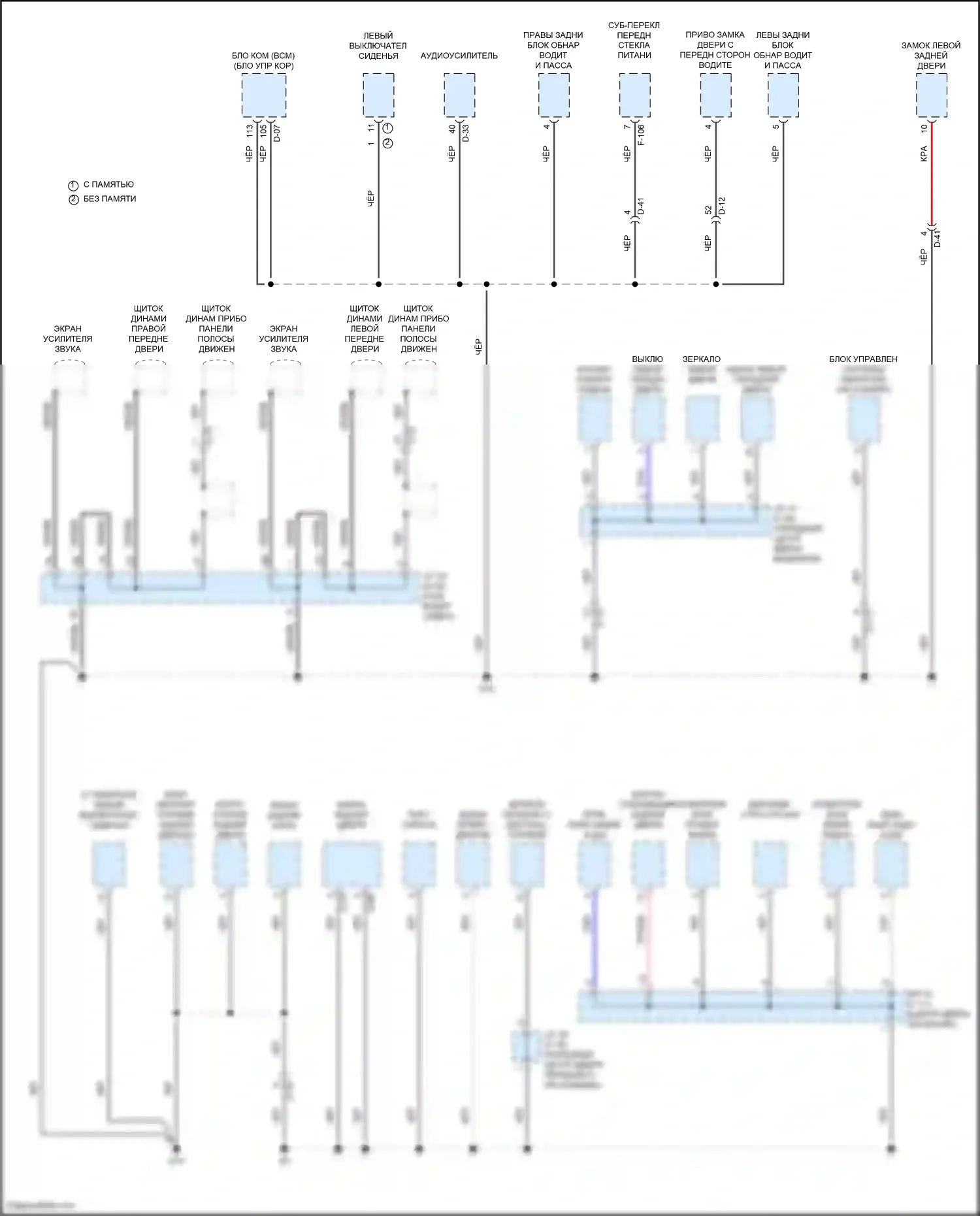 Outlander Mitsubishi IV (2021-2024): Электросхема точек подключения масс (2 из 5) 