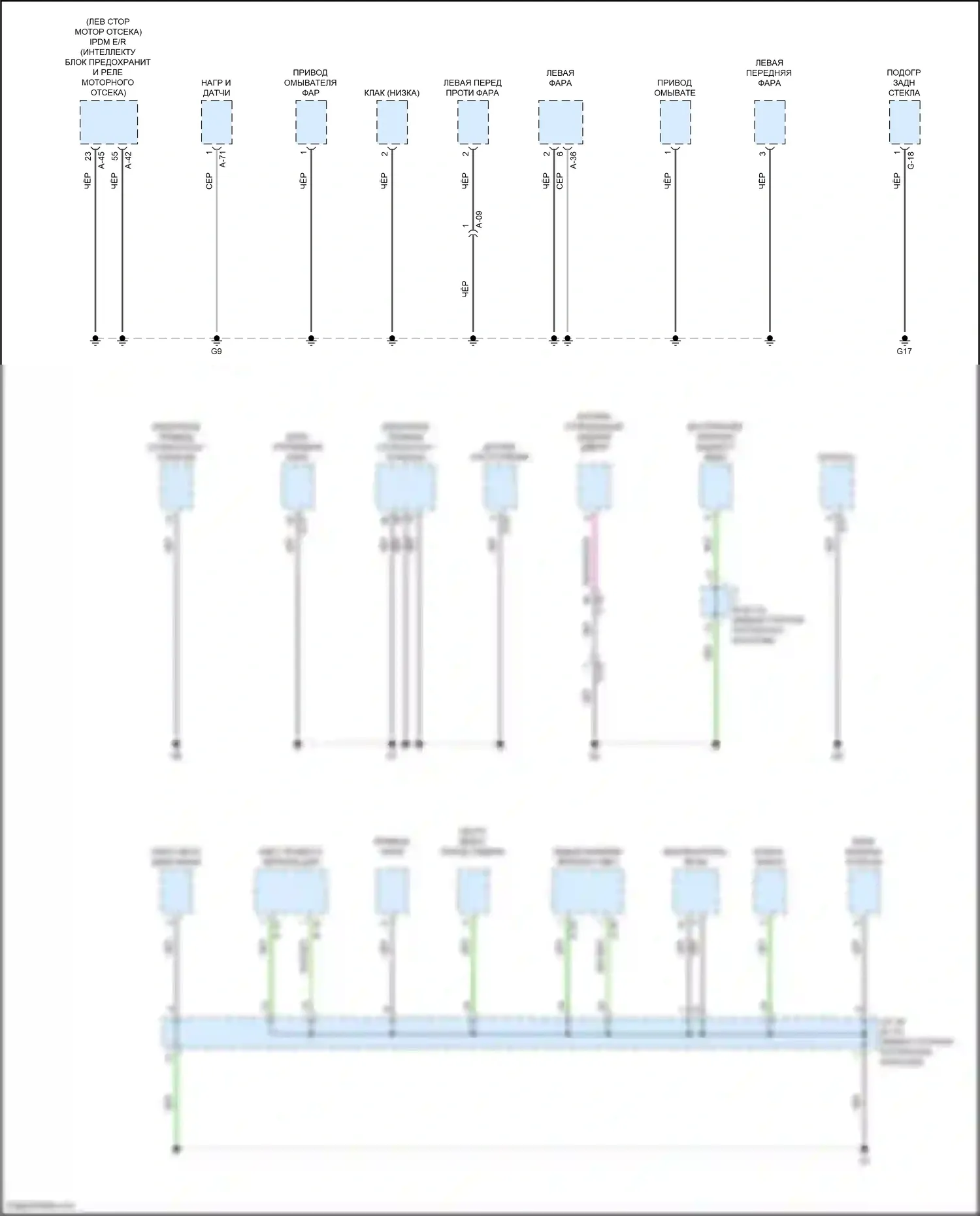 Outlander Mitsubishi IV (2021-2024): Электросхема точек подключения масс (5 из 5) 