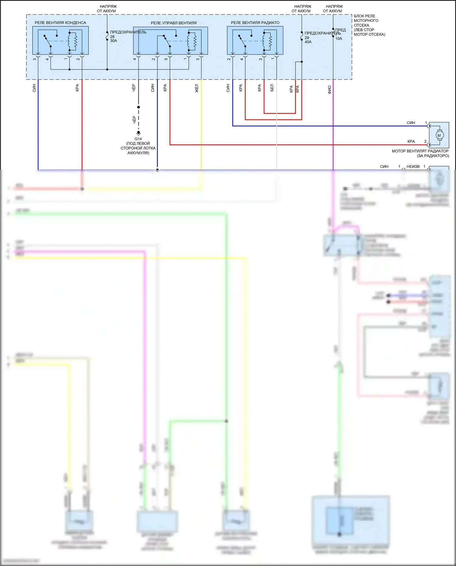 RVR Mitsubishi III рестайлинг 3 (2019-2024): Электросхема климат контроля (2 из 2) 