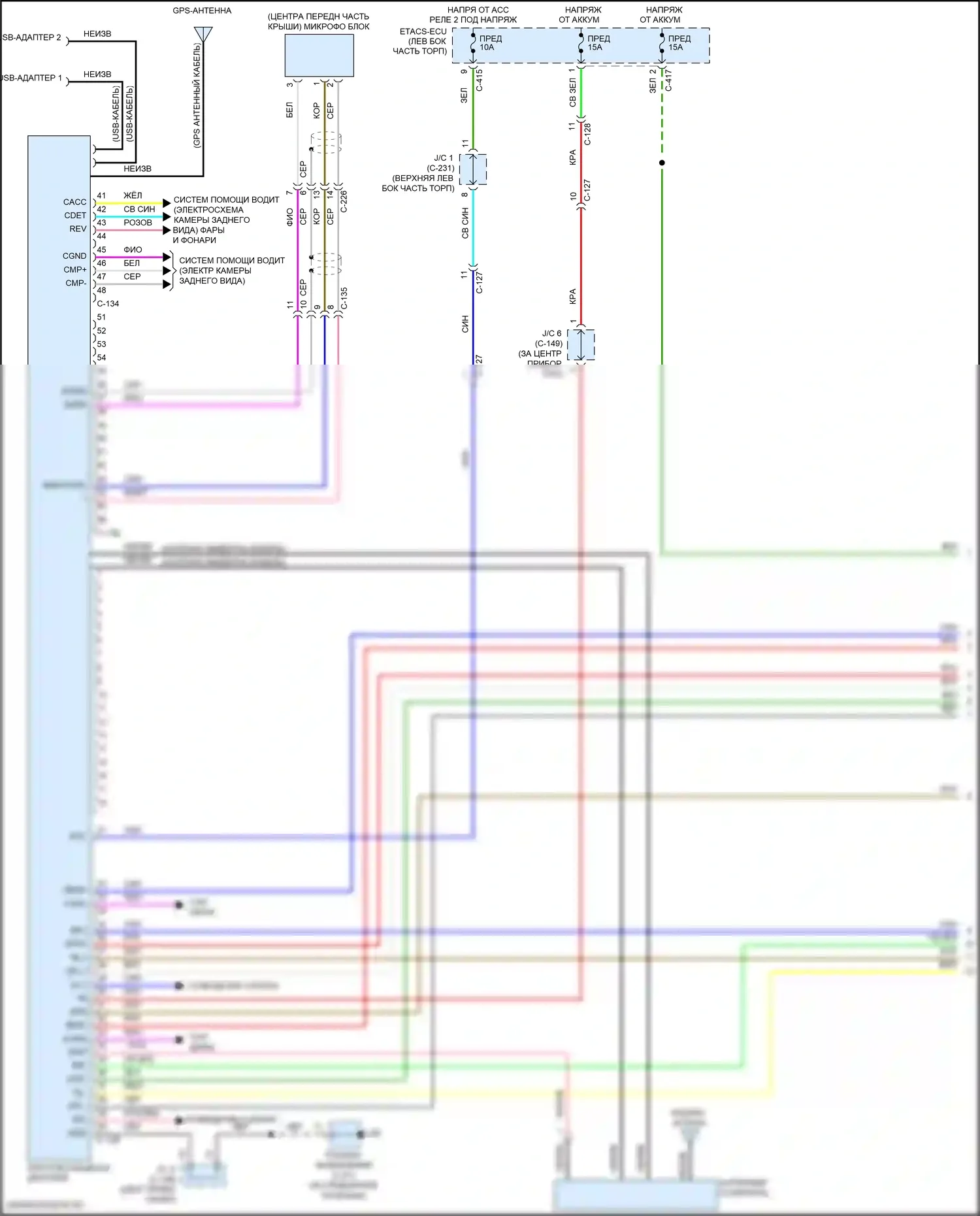 RVR Mitsubishi III рестайлинг 3 (2019-2024): Смартфон ссылка дисплей аудио электросхема, без усилителя (1 из 2) 