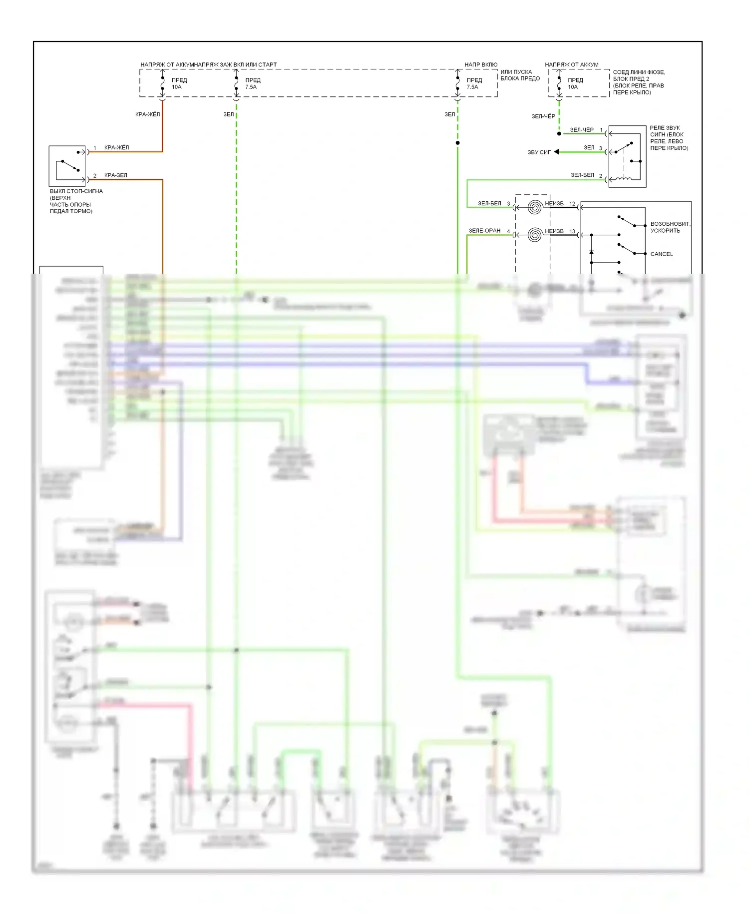 240SX Nissan S14 (1994-1999): Электросхема круиз-контроля, автоматическая коробка передач 