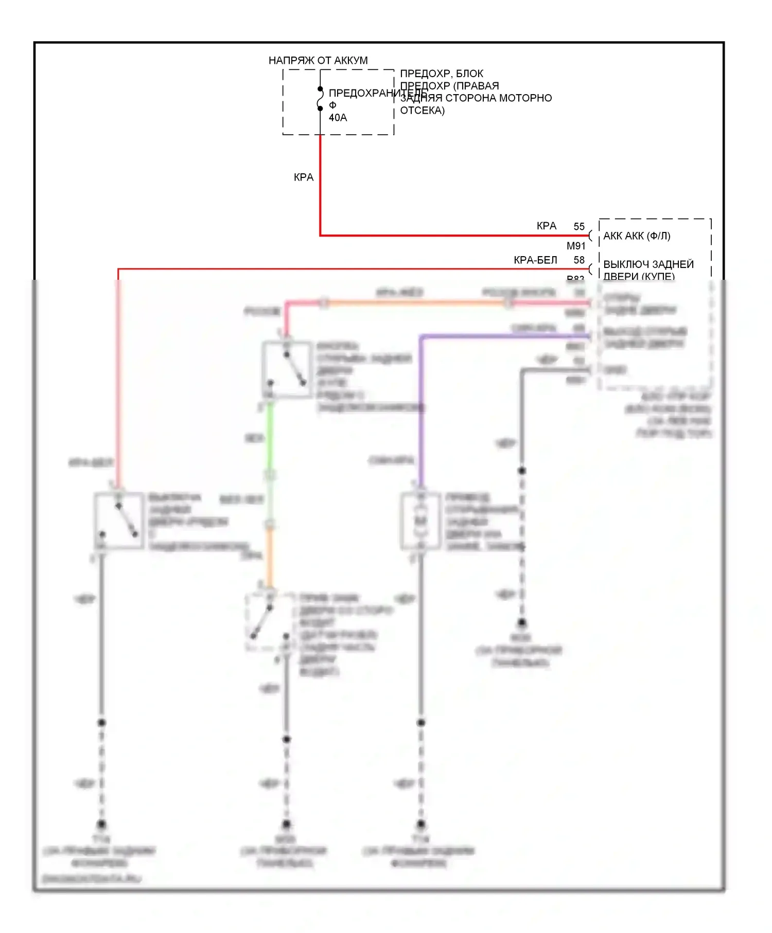 350Z Nissan I рестайлинг (2005-2009): Электросхема выпуска люка 
