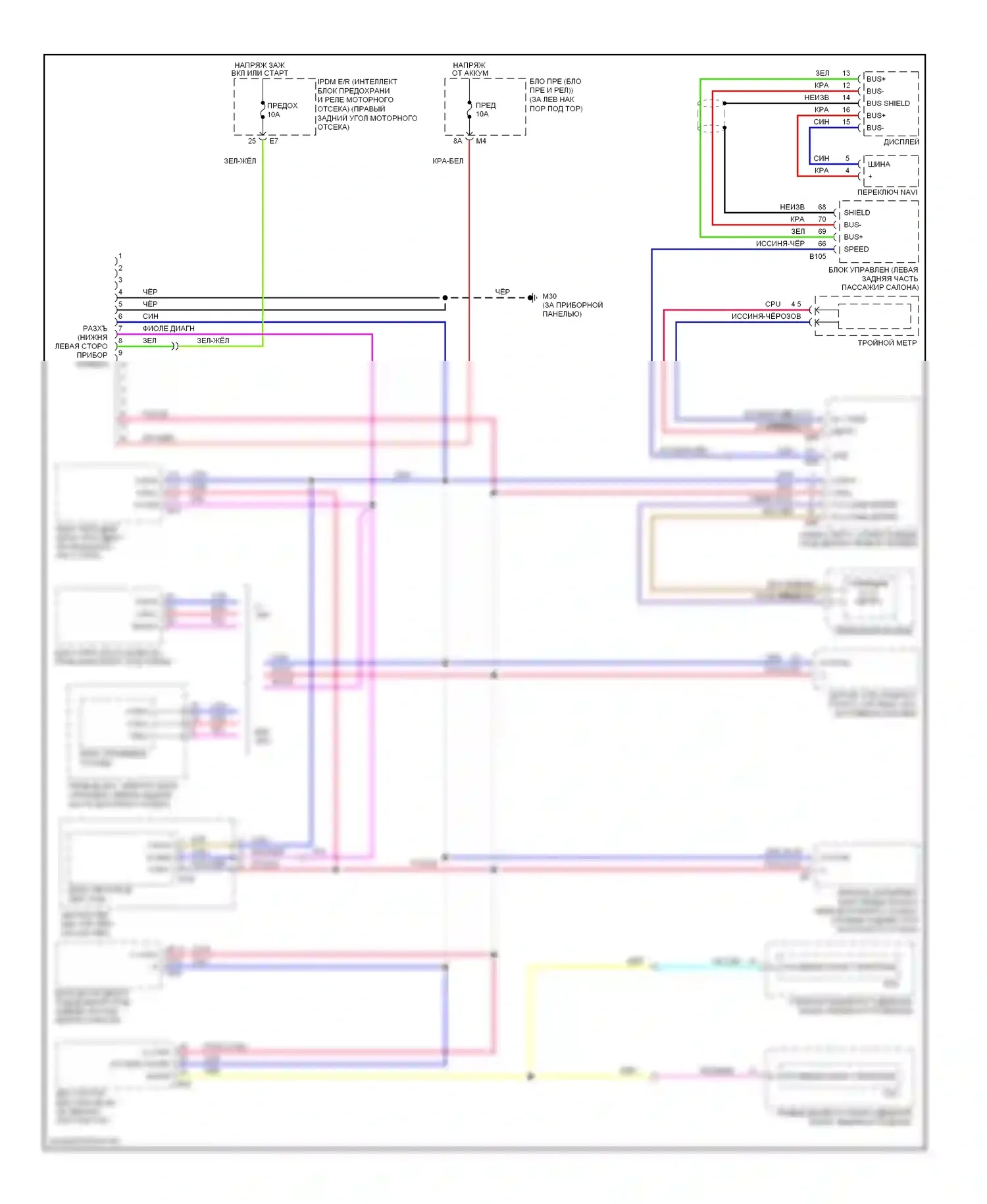 350Z Nissan I рестайлинг (2005-2009): Can шина электросхема 