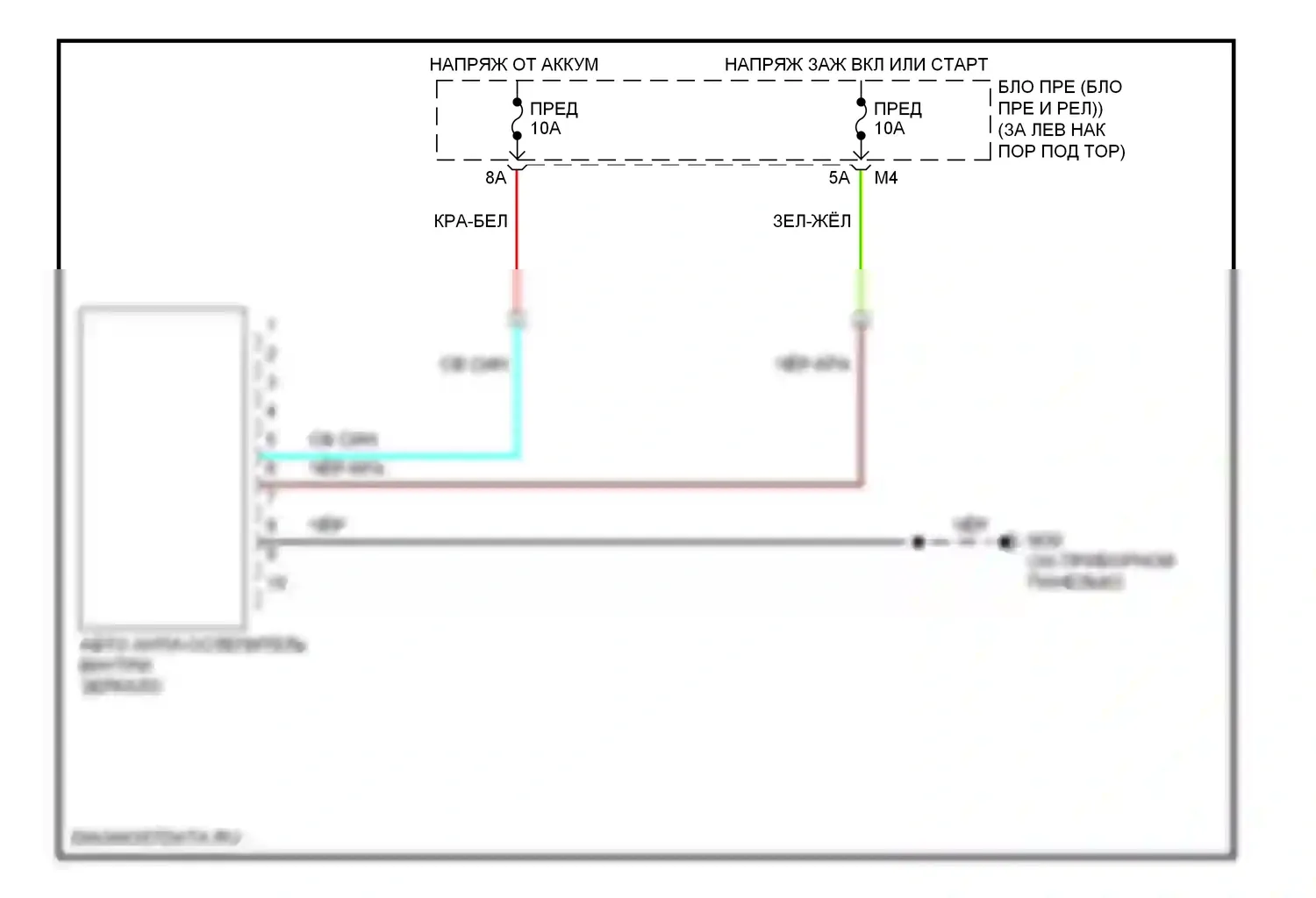 350Z Nissan I рестайлинг (2005-2009): Auto анти-ослепляя внутри зеркальной электросхемы проводки 