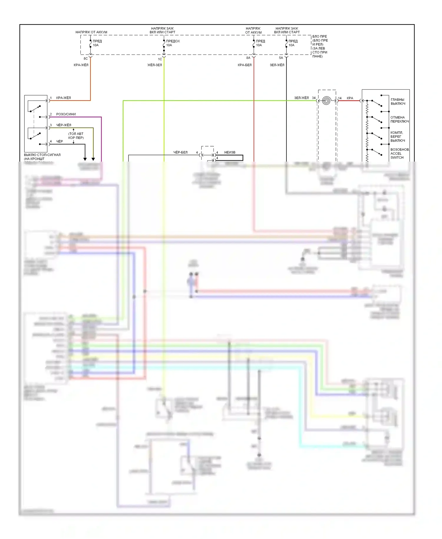 350Z Nissan I (2002-2005): Электросхема круиз-контроля 