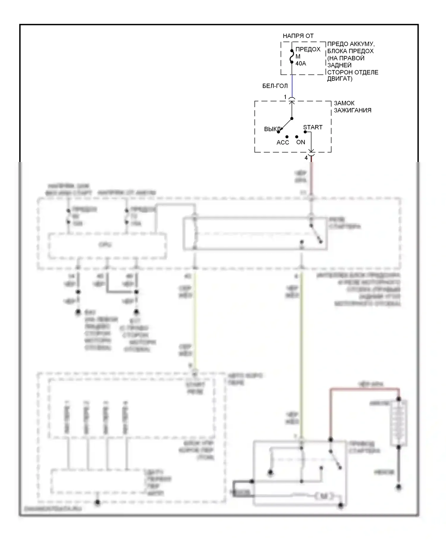 350Z Nissan I (2002-2005): Электросхема стартера, акпп 