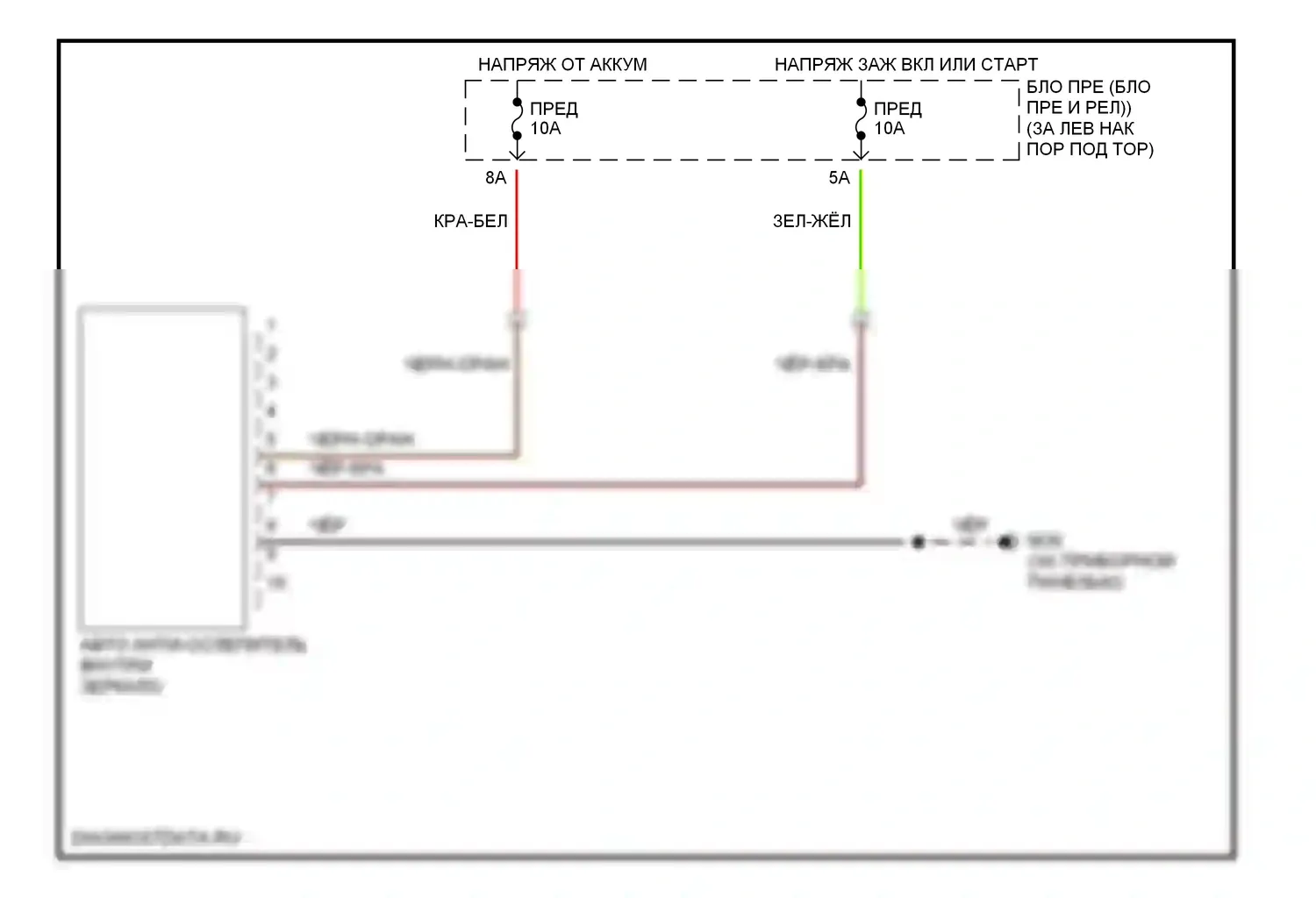 350Z Nissan I (2002-2005): Auto анти-ослепляя внутри зеркальной электросхемы проводки 