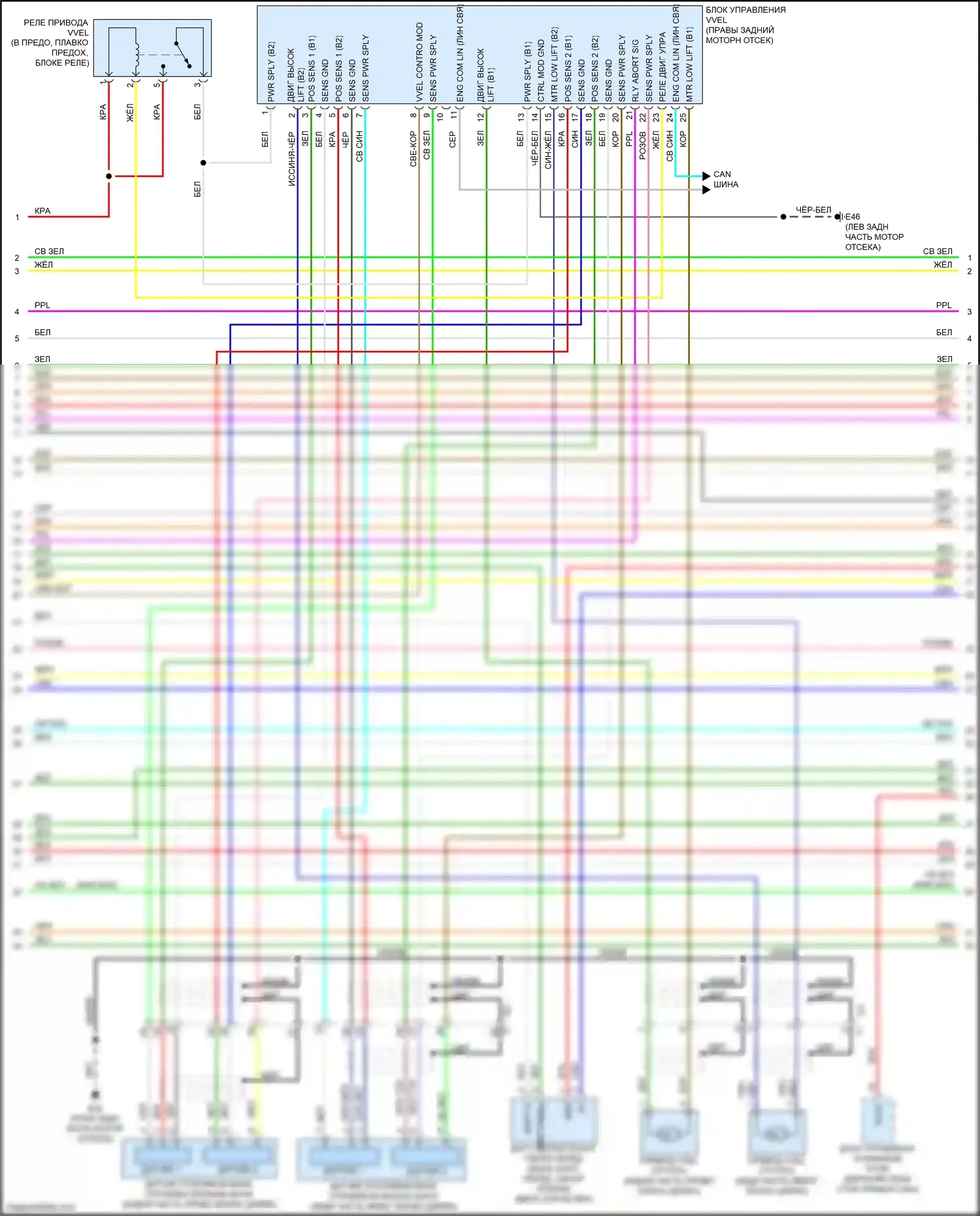 370Z Nissan I рестайлинг (2012-2020): Электросхема двигателя 3.7l (4 из 5) 
