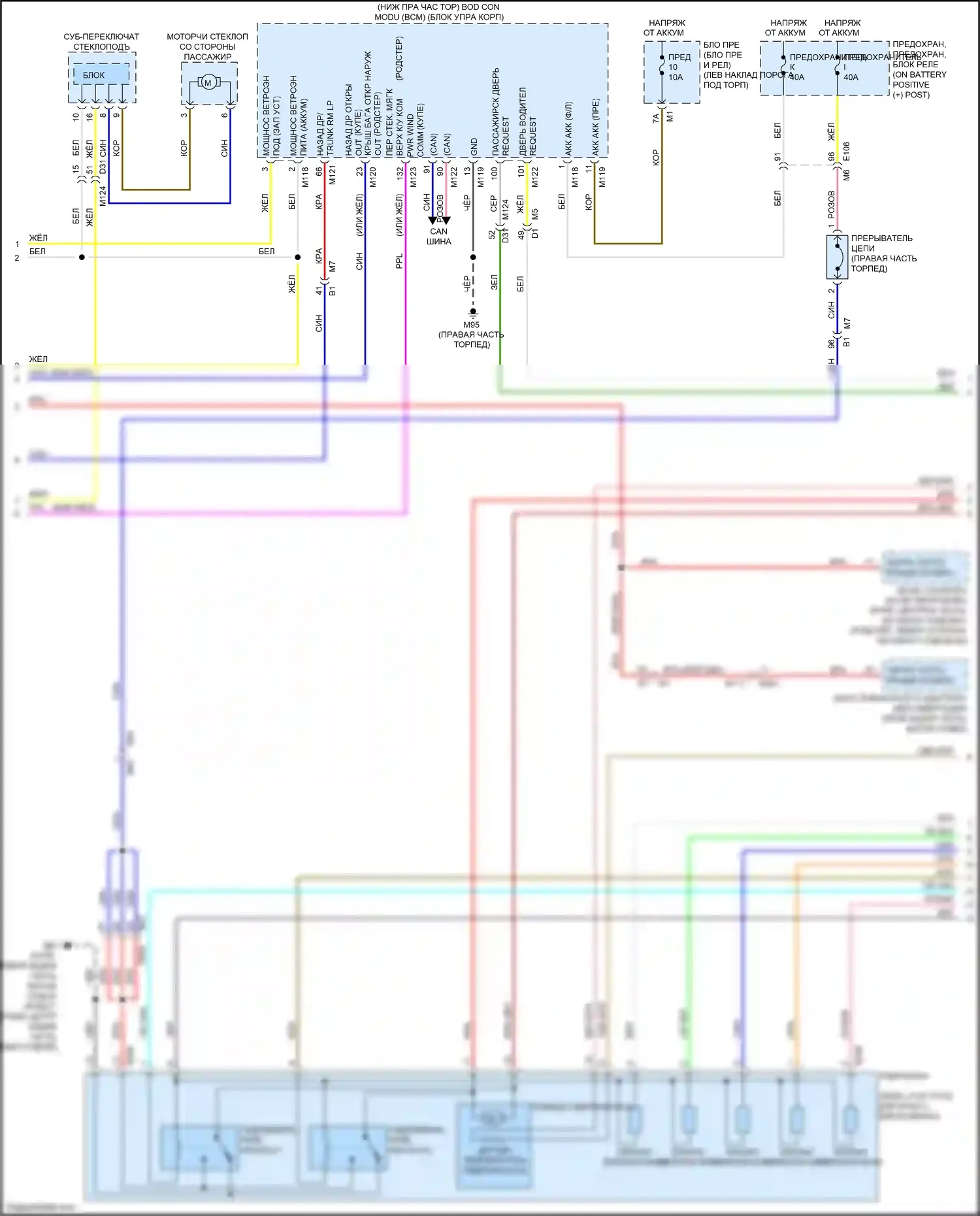 370Z Nissan I рестайлинг (2012-2020): Электросхема складной крыши/люка (2 из 3) 