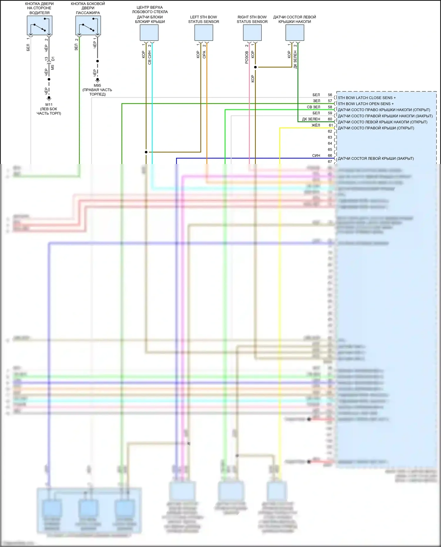 370Z Nissan I рестайлинг (2012-2020): Электросхема складной крыши/люка (3 из 3) 