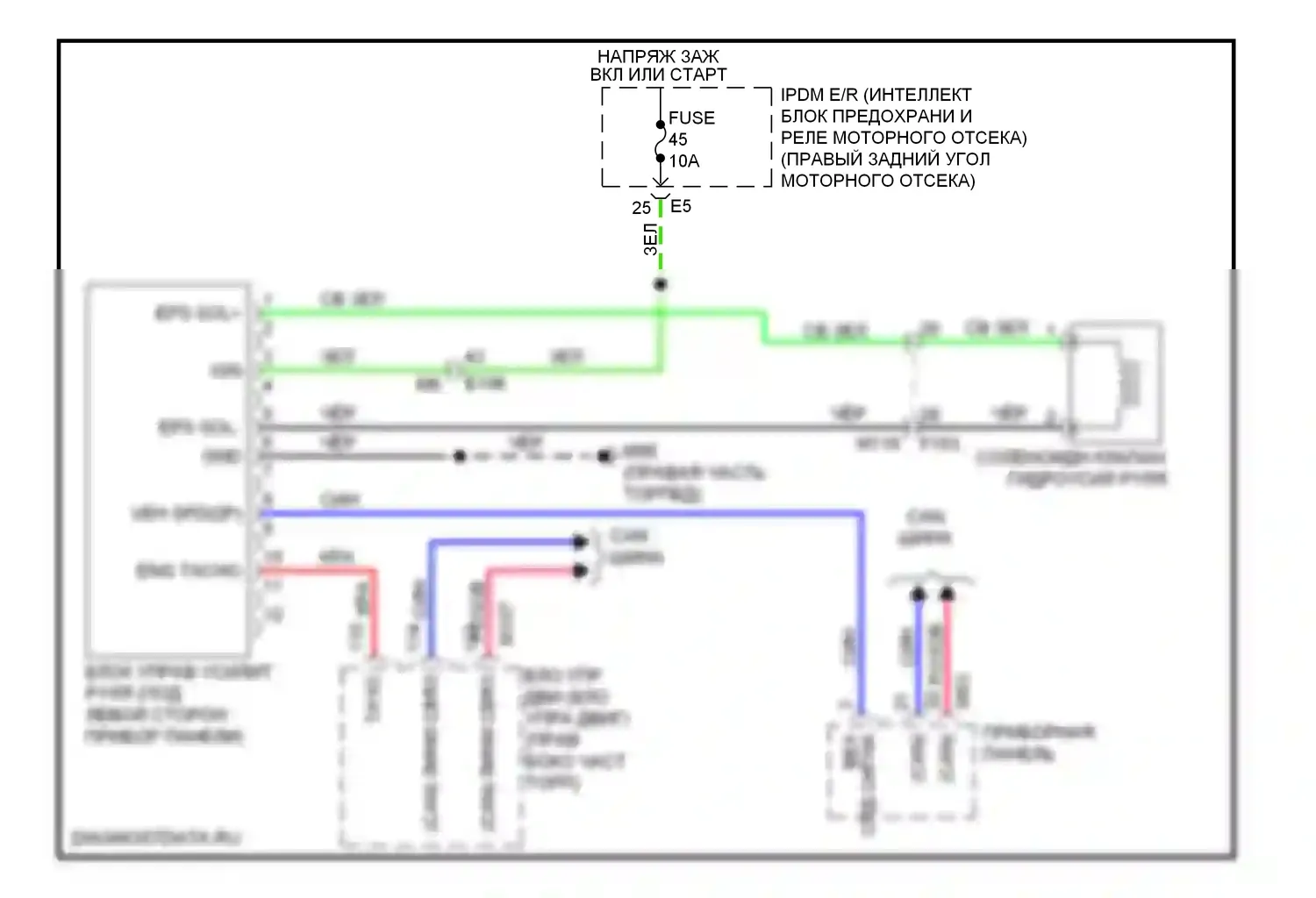 370Z Nissan I (2008-2014): Электросхема электроусилителя руля 