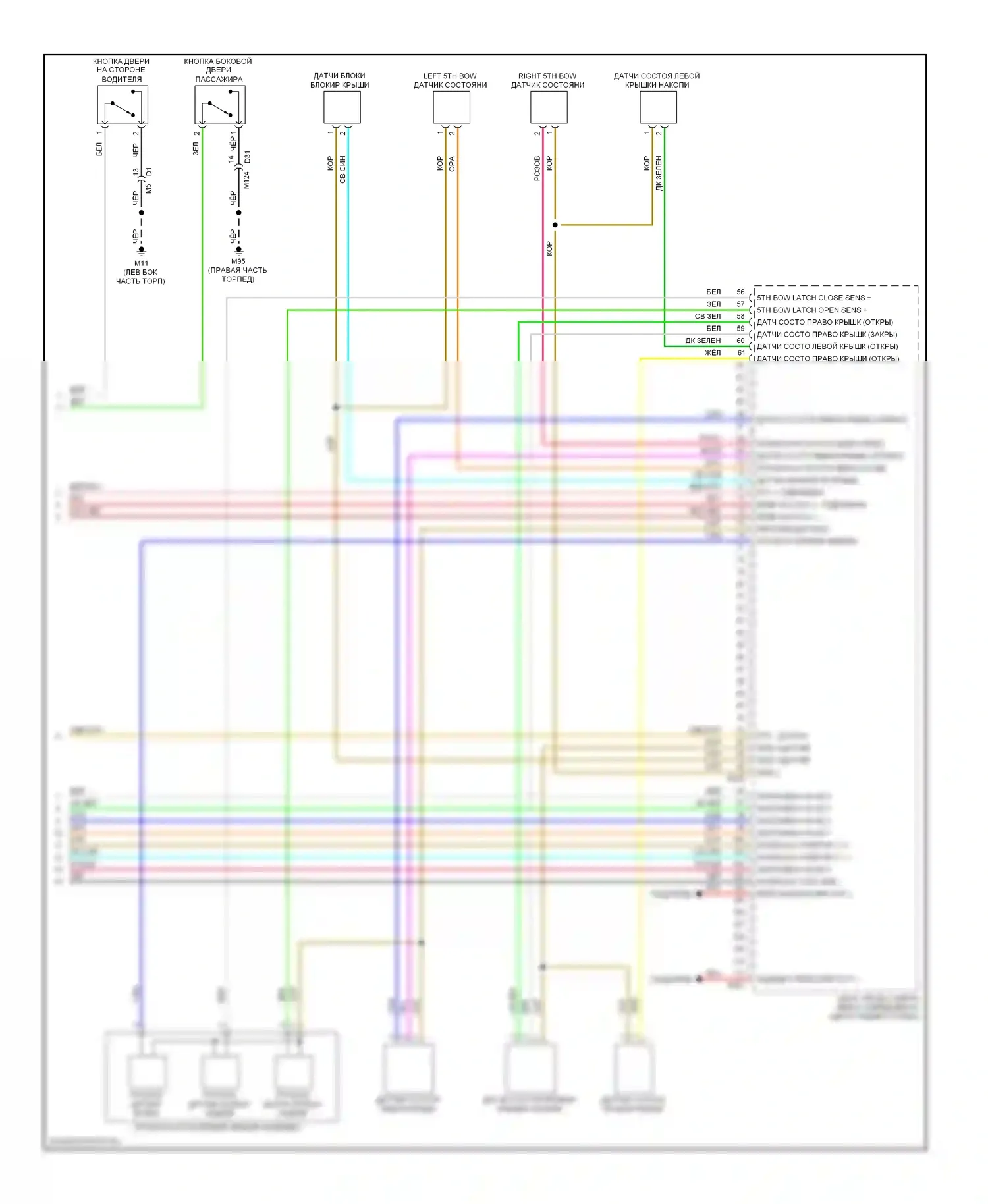 370Z Nissan I (2008-2014): Электросхема складной крыши/люка (3 из 3) 