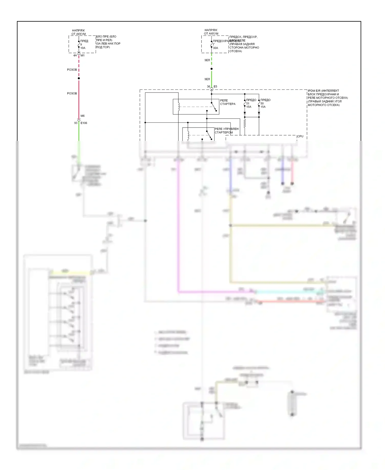 370Z Nissan I (2008-2014): Электросхема стартера 